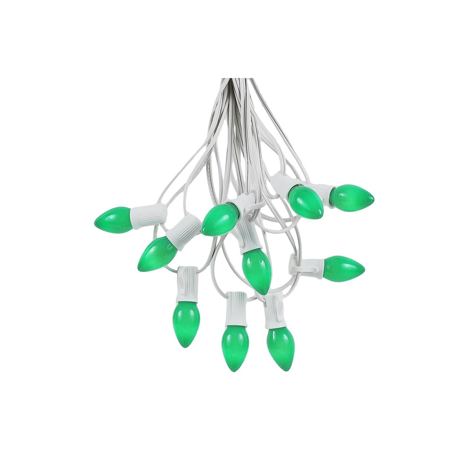 Jeu de lumières de Noël en céramique C7 lumières de fantaisie – jeu de lumières de Noël intérieures/extérieures – ampoules de Noël opaques – jeu de