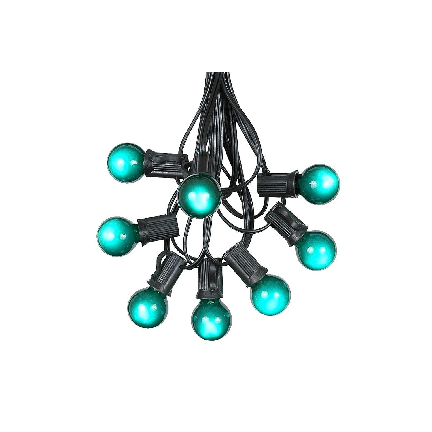 G30 Patio String Lights with 25 Clear Globe Bulbs – Outdoor String Lights – Market Bistro Café Hanging String Lights – Patio Garden Umbrella Globe