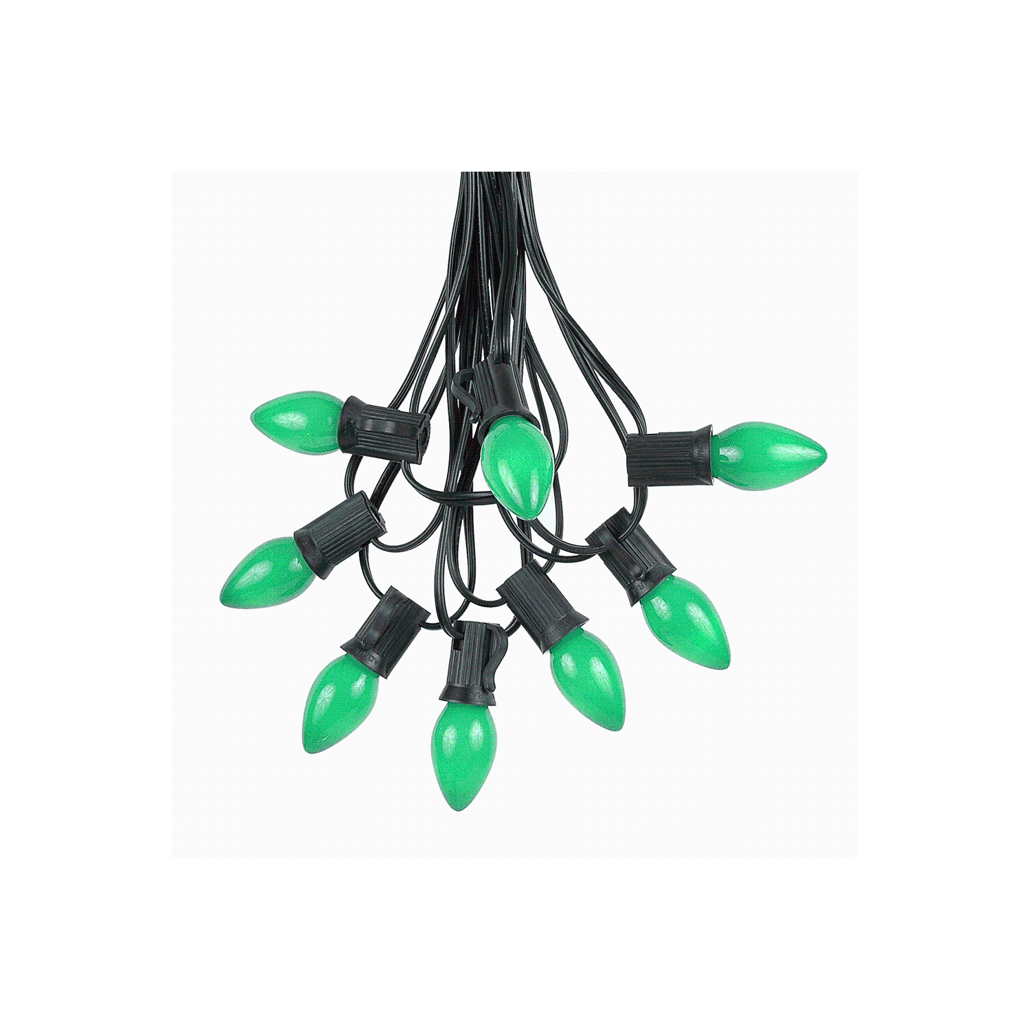 Jeu de lumières de Noël en céramique C7 lumières de fantaisie – jeu de lumières de Noël intérieures/extérieures – ampoules de Noël opaques – jeu de