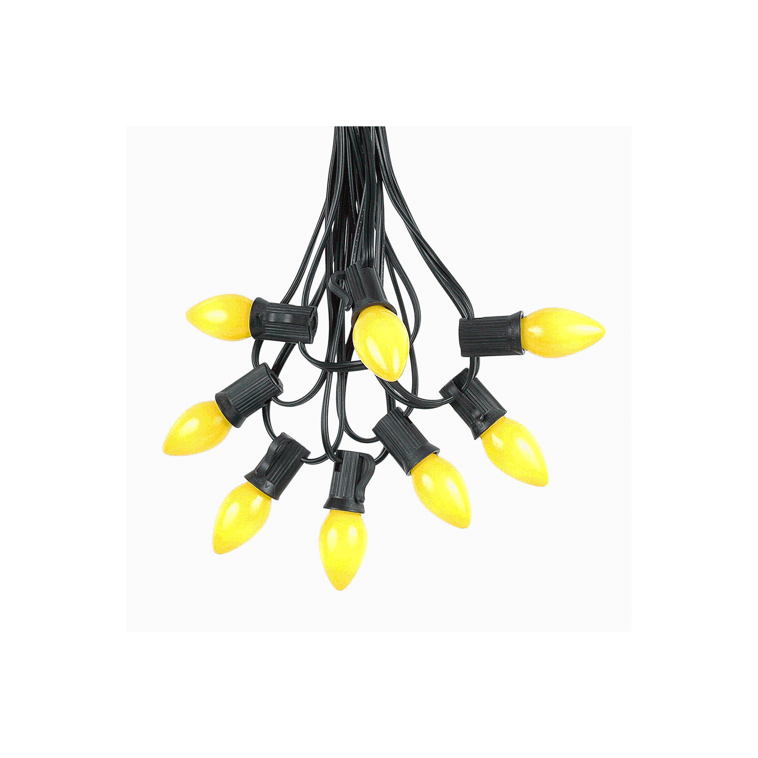 Jeu de lumières de Noël en céramique C7 lumières de fantaisie – jeu de lumières de Noël intérieures/extérieures – ampoules de Noël opaques – jeu de