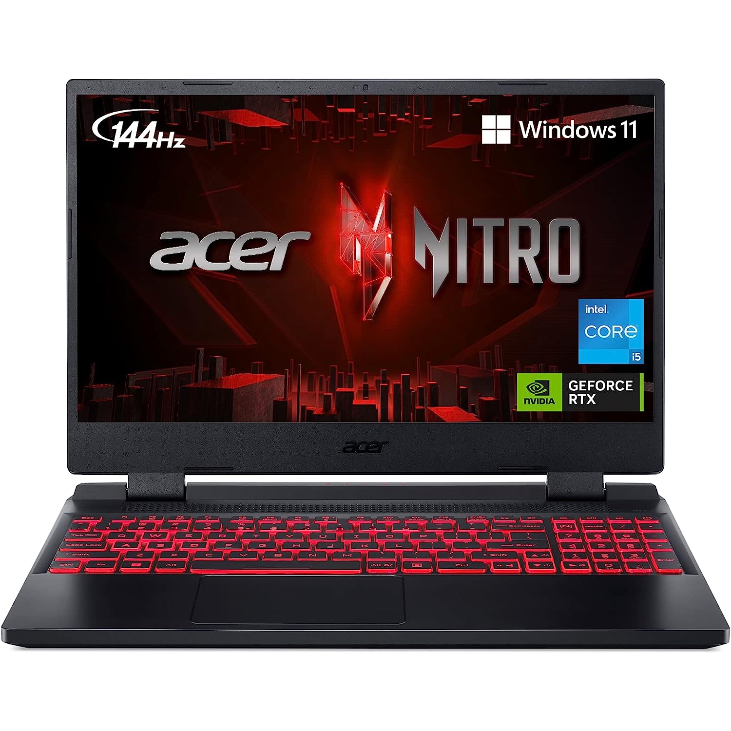 Acer 15.6" Nitro 144Hz (Intel I5-12450H/8Gb RAM/512Gb SSD/Nvidia RTX3050/Win11) - Manufacturer ReCertified w/ 1 Year Warranty