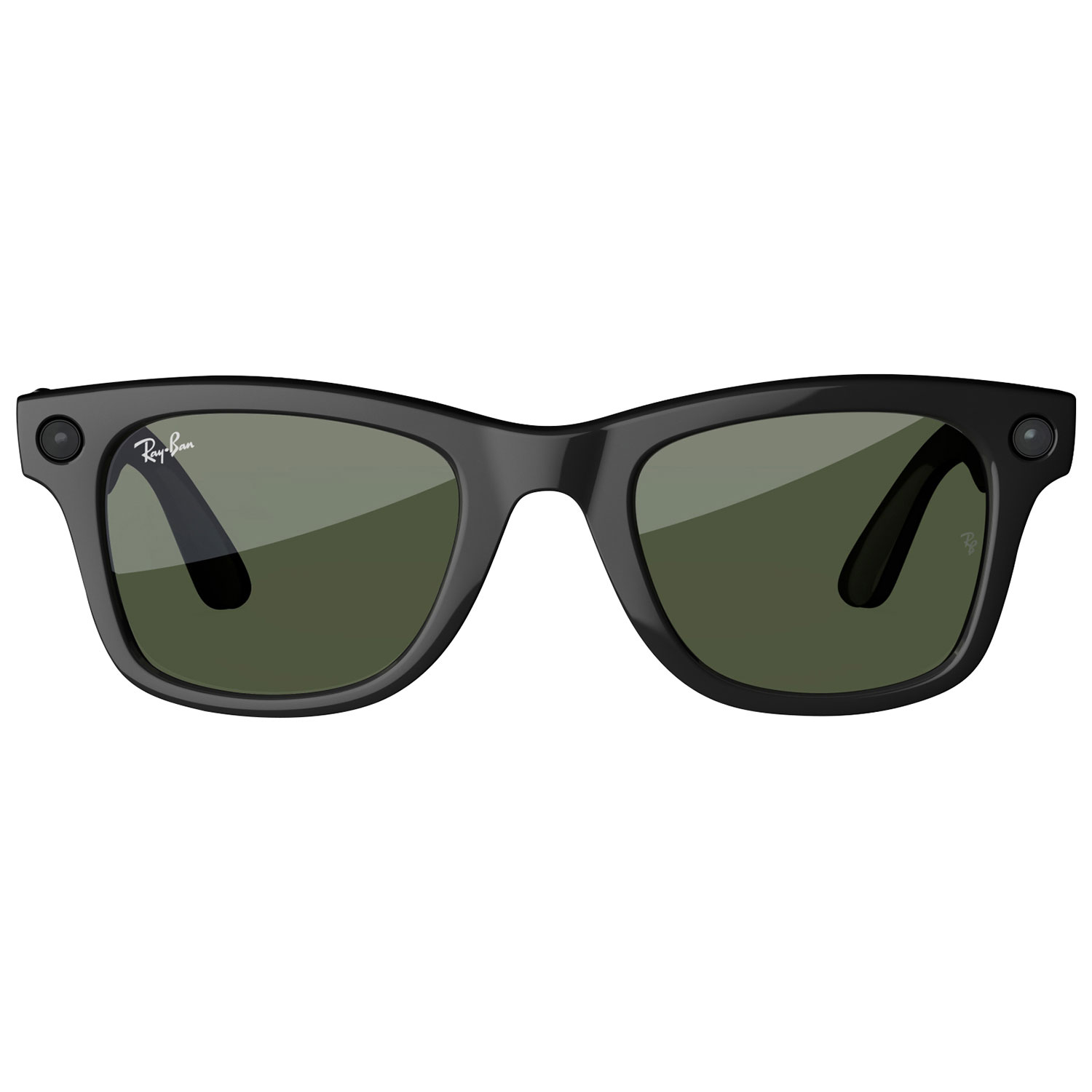 Ray-Ban | Meta Wayfarer Glasses with AI, Photo, Video, Audio & Messaging - Shiny Black/G-15 Green