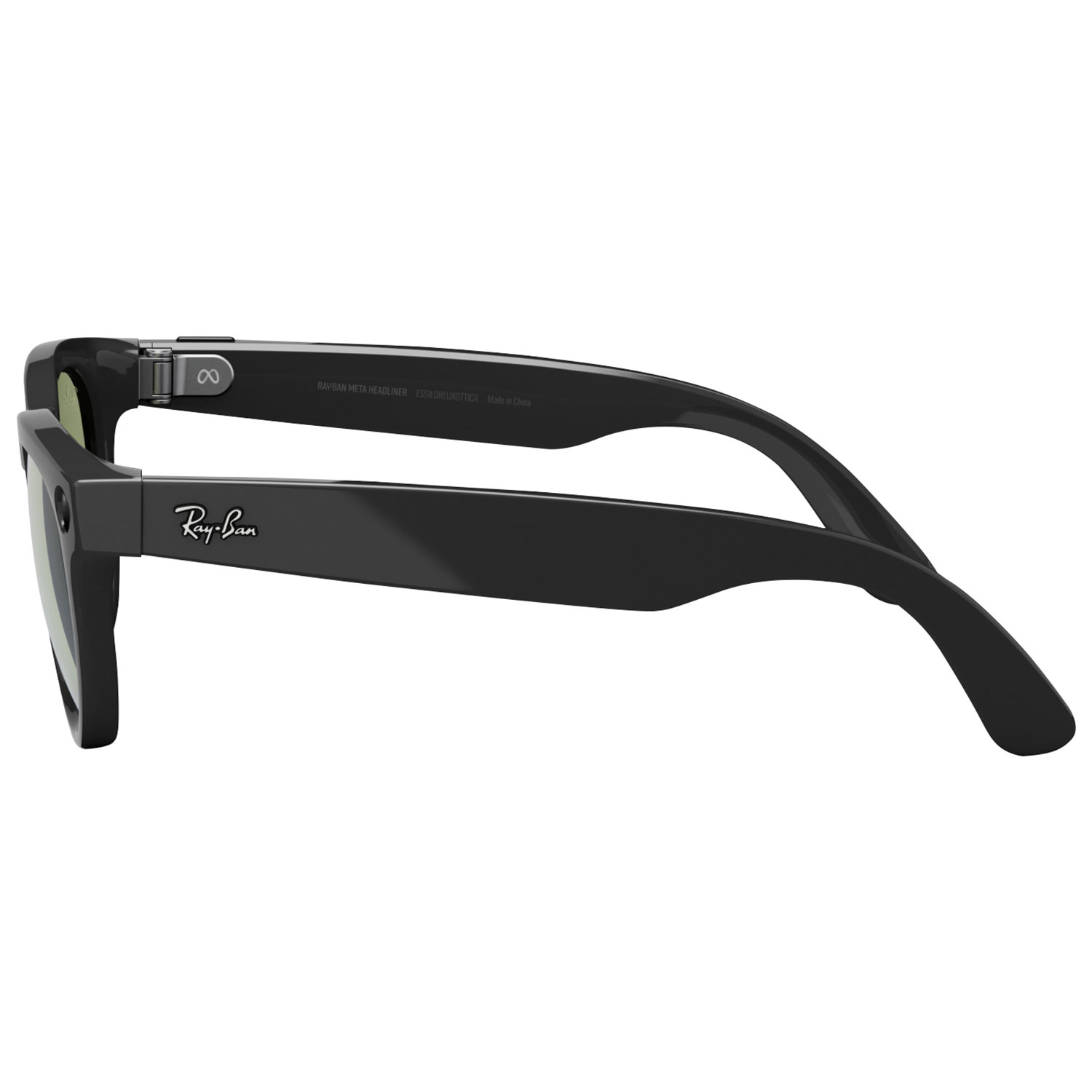 Ray-Ban | Meta Headliner Glasses with AI, Photo, Video, Audio & Messaging - Shiny Black/G-15 Green