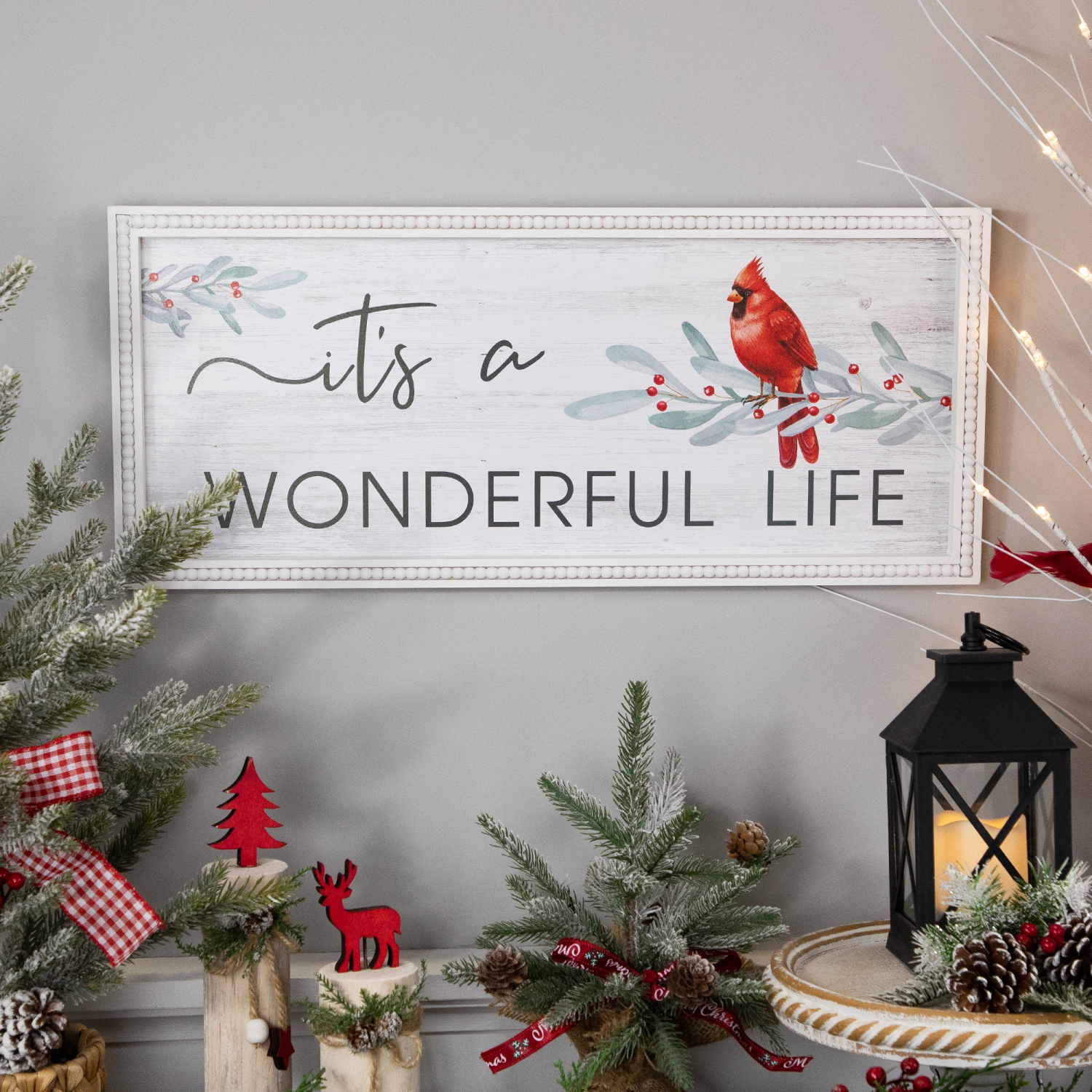 Affiche de Noël encadrée « It’s A Wonderful Life » de 23,5 po