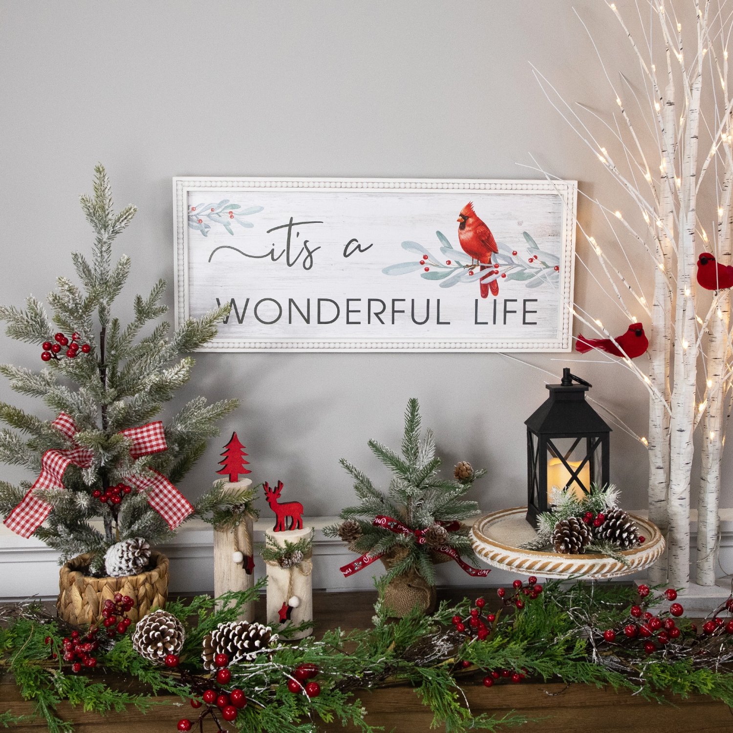 Affiche de Noël encadrée « It’s A Wonderful Life » de 23,5 po