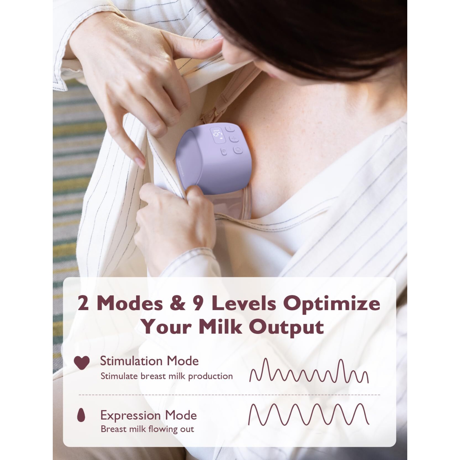 Momcozy S9 Pro Wearable Breast Pump, Hands Free Electric Breast Pump of LED Display 24mm