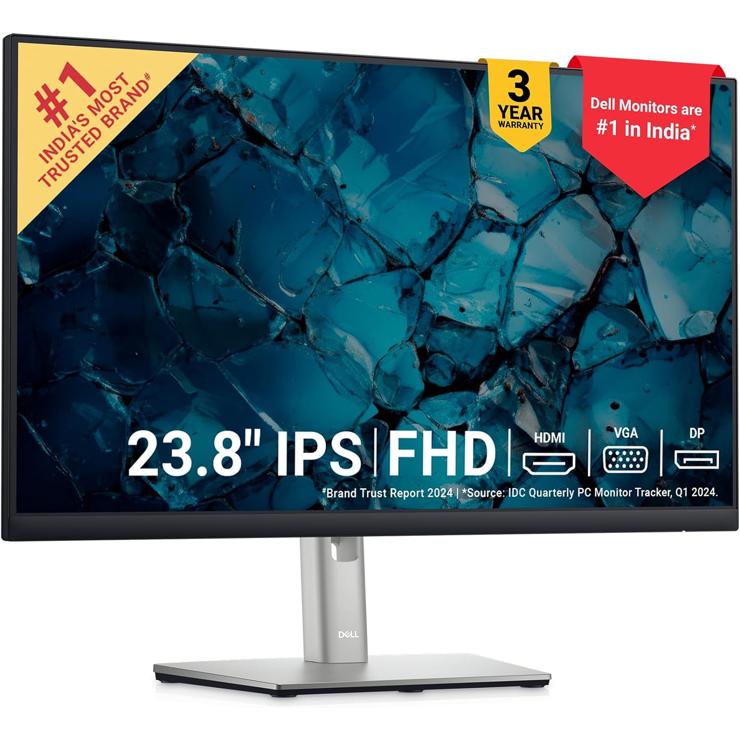 Dell 24 Monitor - P2422H - Full HD 1080p, IPS Technology, Comfortview Plus Technology