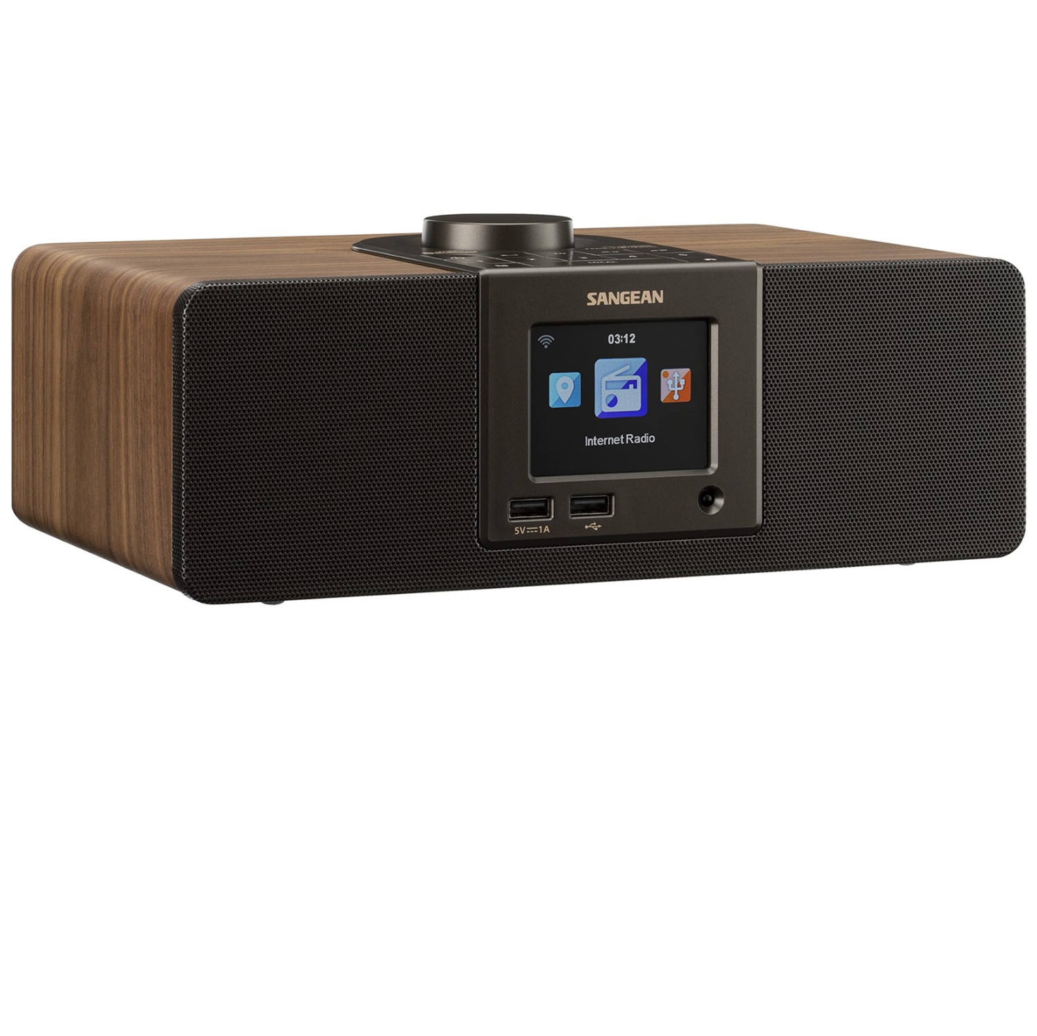 SANGEAN WFR-32 Internet / AUX / Bluetooth / Spotify Connect / Cloud Music / AirMusic Control Digital Wooden Radio-Walnut