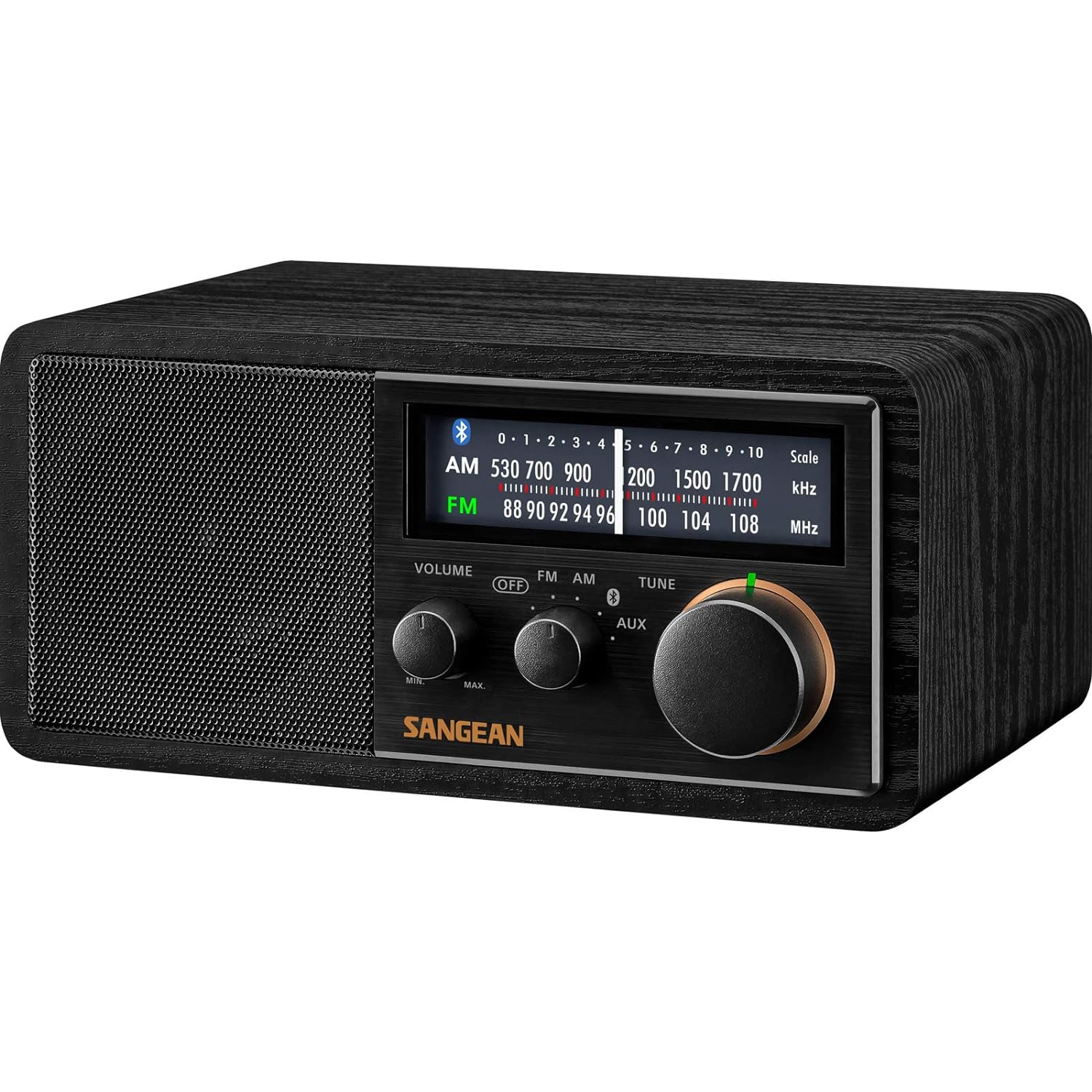 Sangean – récepteur radio AM/FM analogique avec boîtier en bois SG-118 SG-118 avec Bluetooth