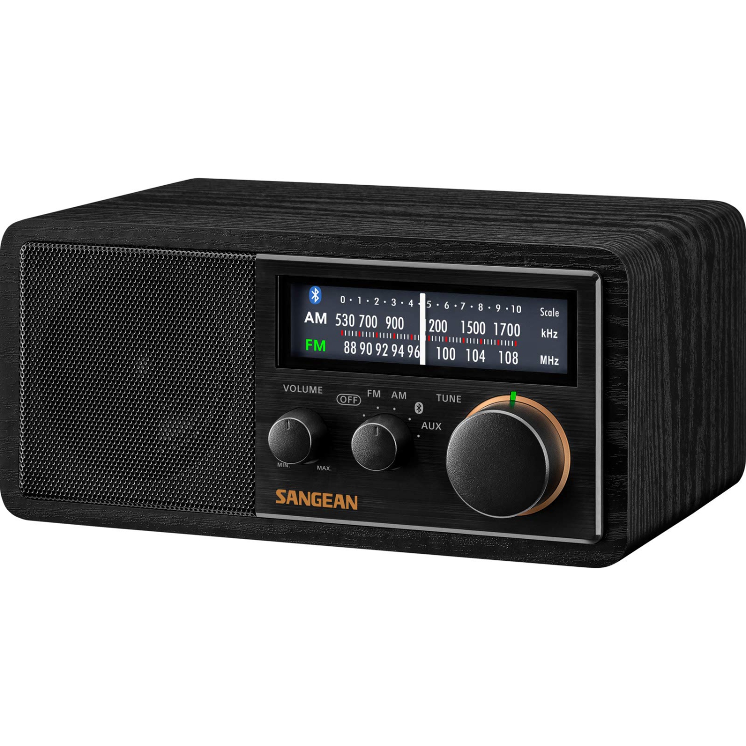 Sangean – récepteur radio AM/FM analogique avec boîtier en bois SG-118 SG-118 avec Bluetooth