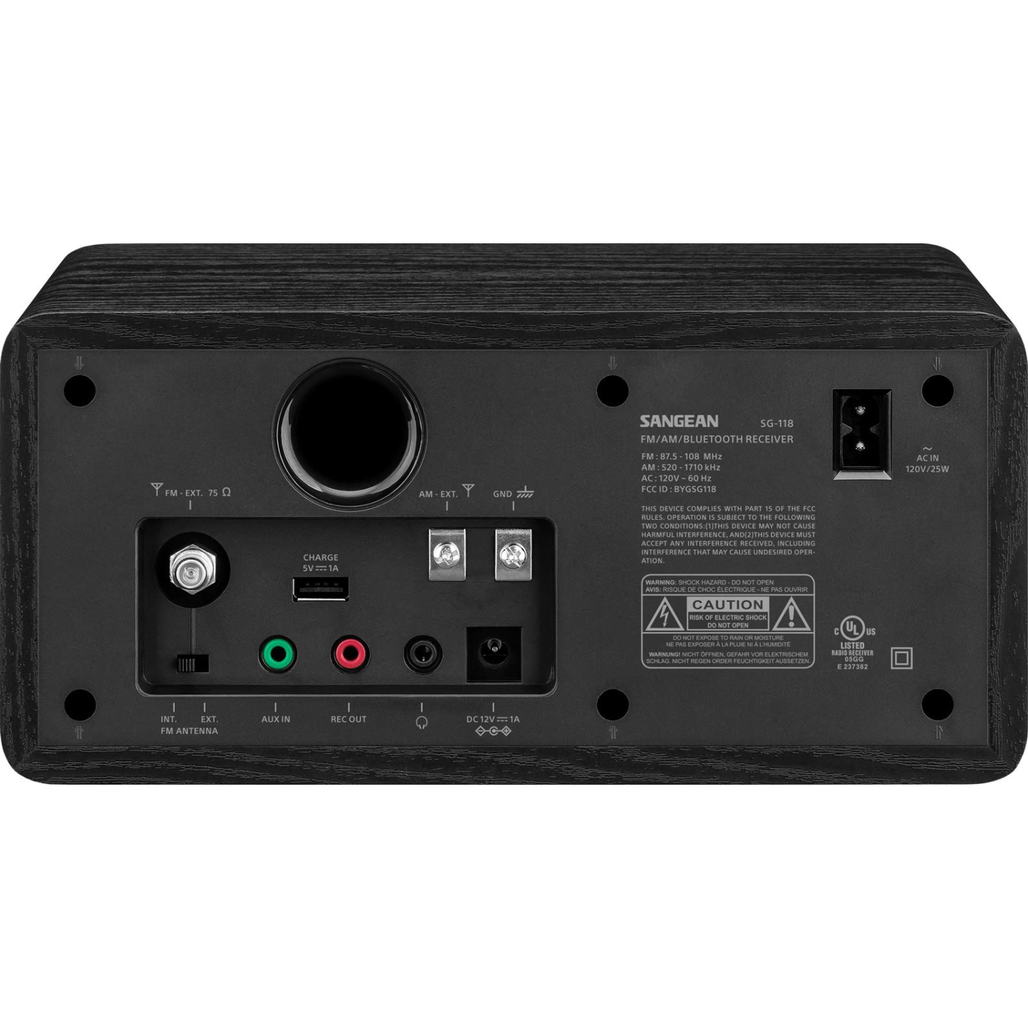 Sangean – récepteur radio AM/FM analogique avec boîtier en bois SG-118 SG-118 avec Bluetooth