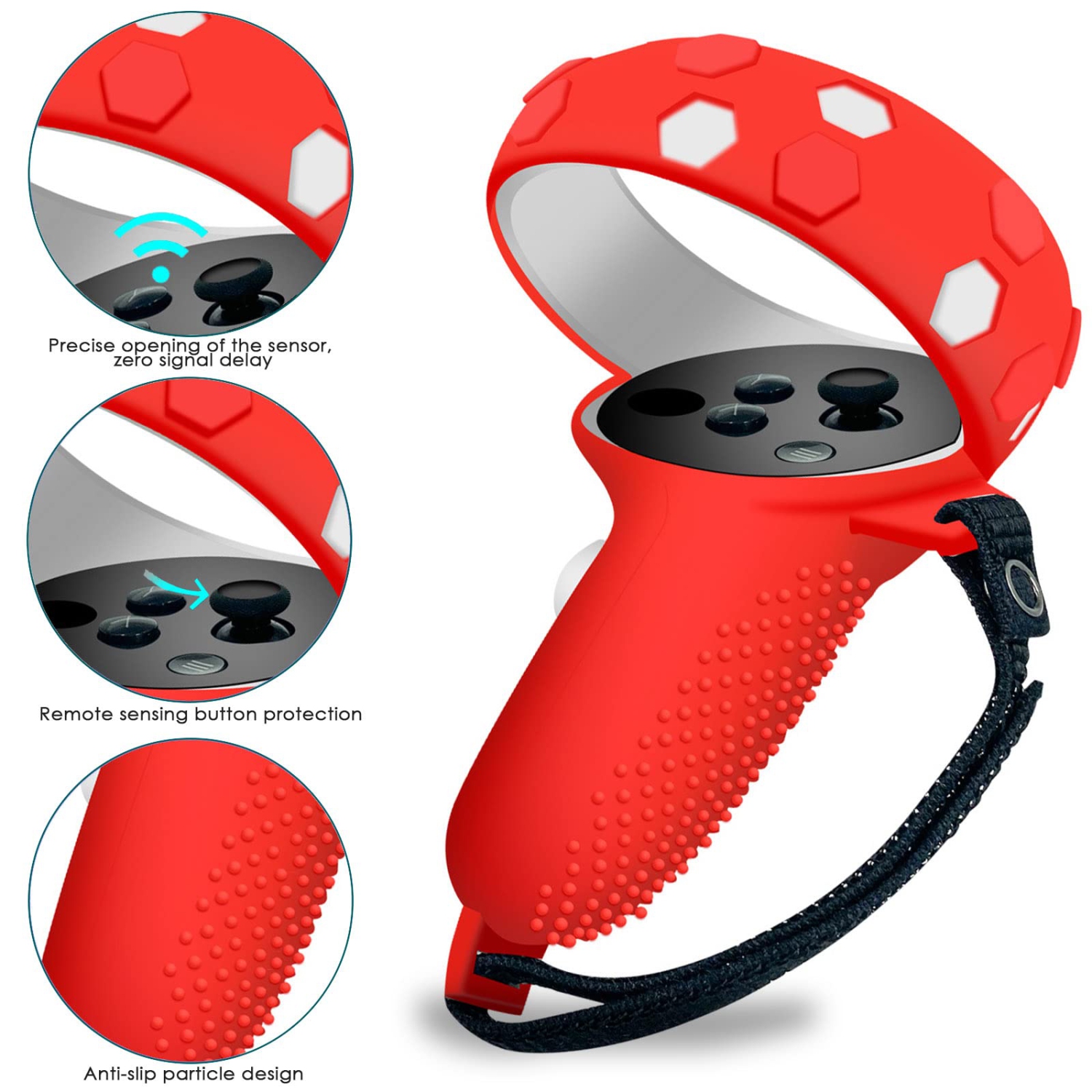 VR Silicone Cover Accessories, 7-in-1 Silicone Shell Cover Protective for Oculus Quest 2, with Touch Handle Cover, VR Headset Shell, Disposable VR