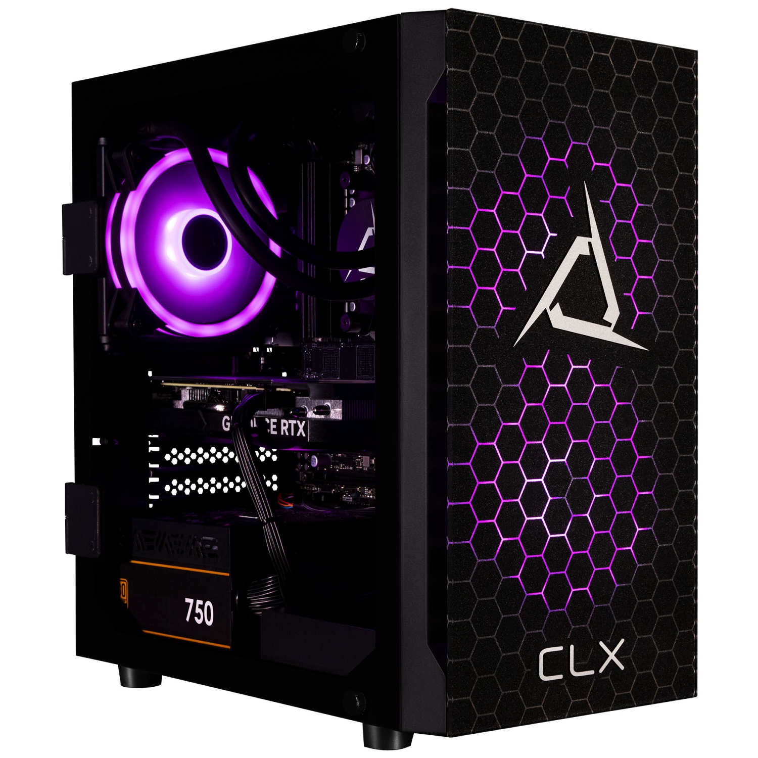 CLX SET Gaming Desktop - Liquid Cooled AMD Ryzen 7 7700X 4.5GHz 8-Core Processor, 32GB DDR5 Memory, GeForce RTX 4060 Ti 8GB GDDR6 Graphics, 1TB SSD, 2TB HDD, WiFi, Windows 11 Home