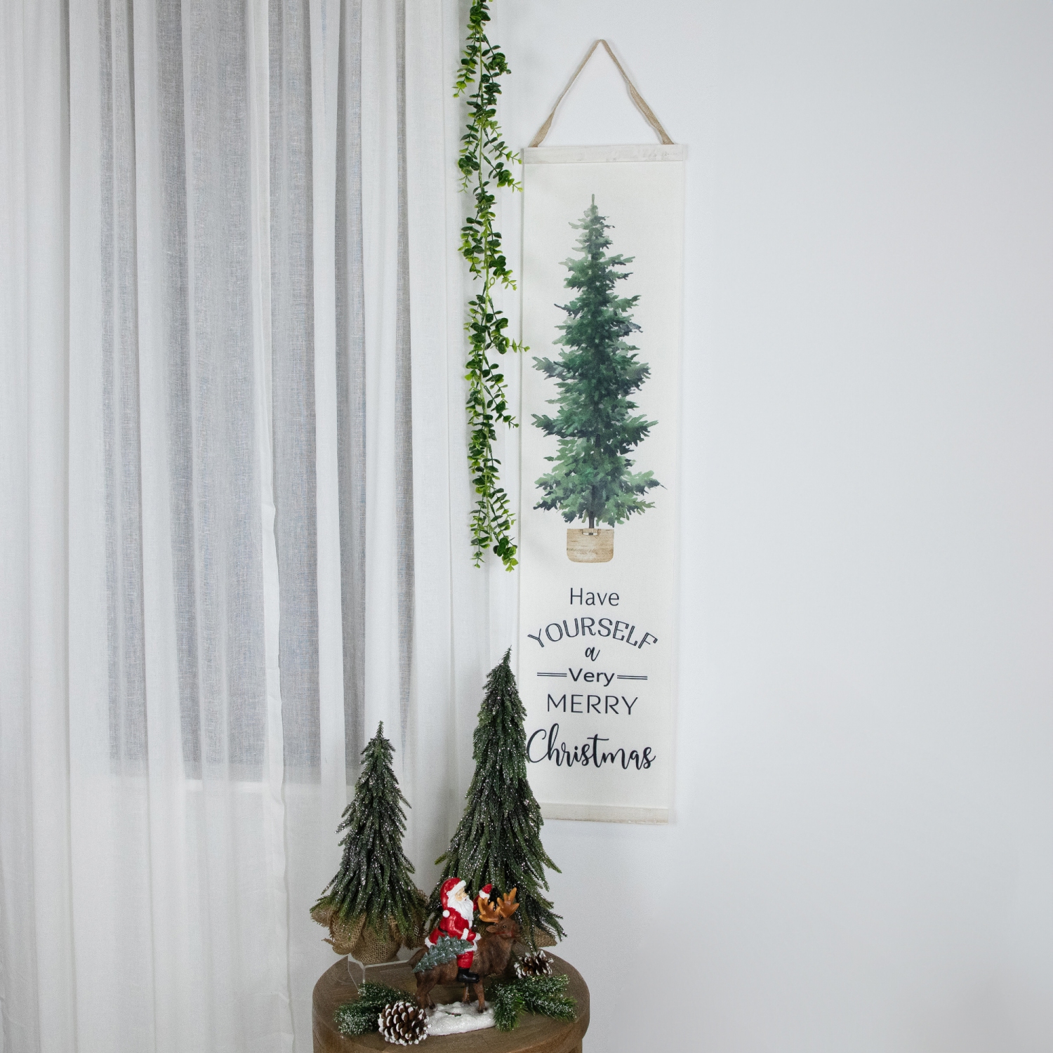 Affiche murale « faites-vous plaisir à Noël » de 43 po