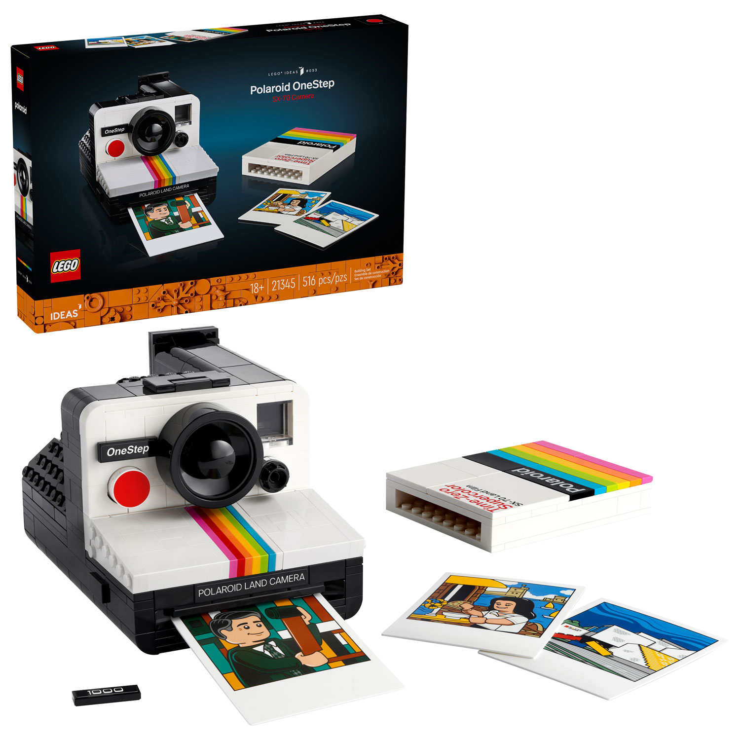 LEGO Ideas Polaroid OneStep SX-70 Camera - 516 Pieces (21345)