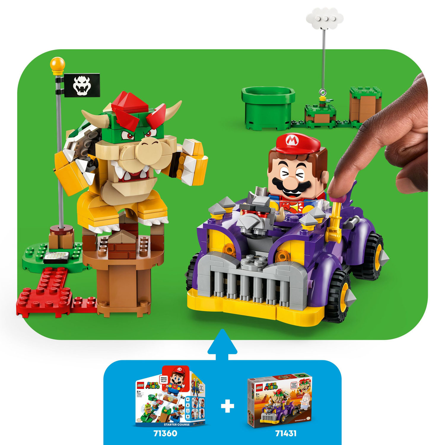 LEGO Super Mario : Ensemble d'extension Bolide de Bowser - 458 pièces