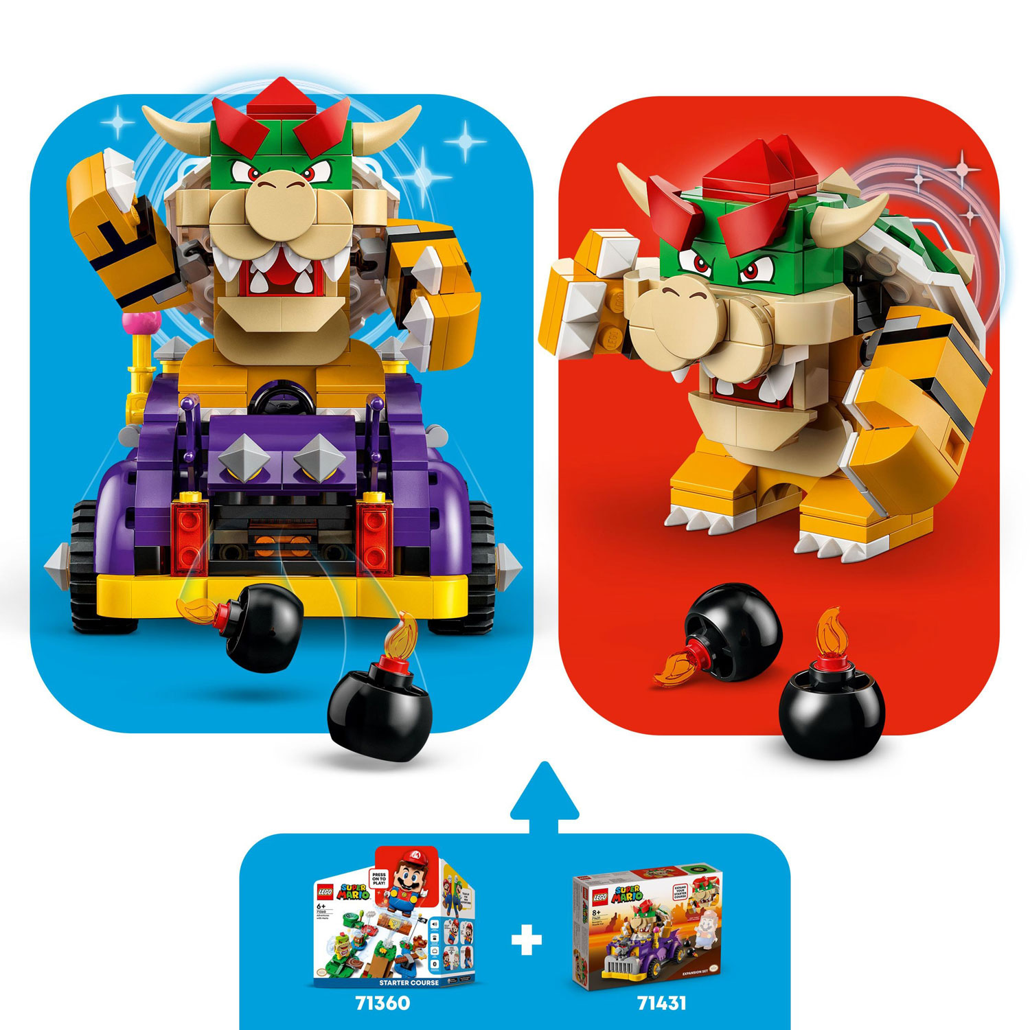 LEGO Super Mario : Ensemble d'extension Bolide de Bowser - 458 pièces