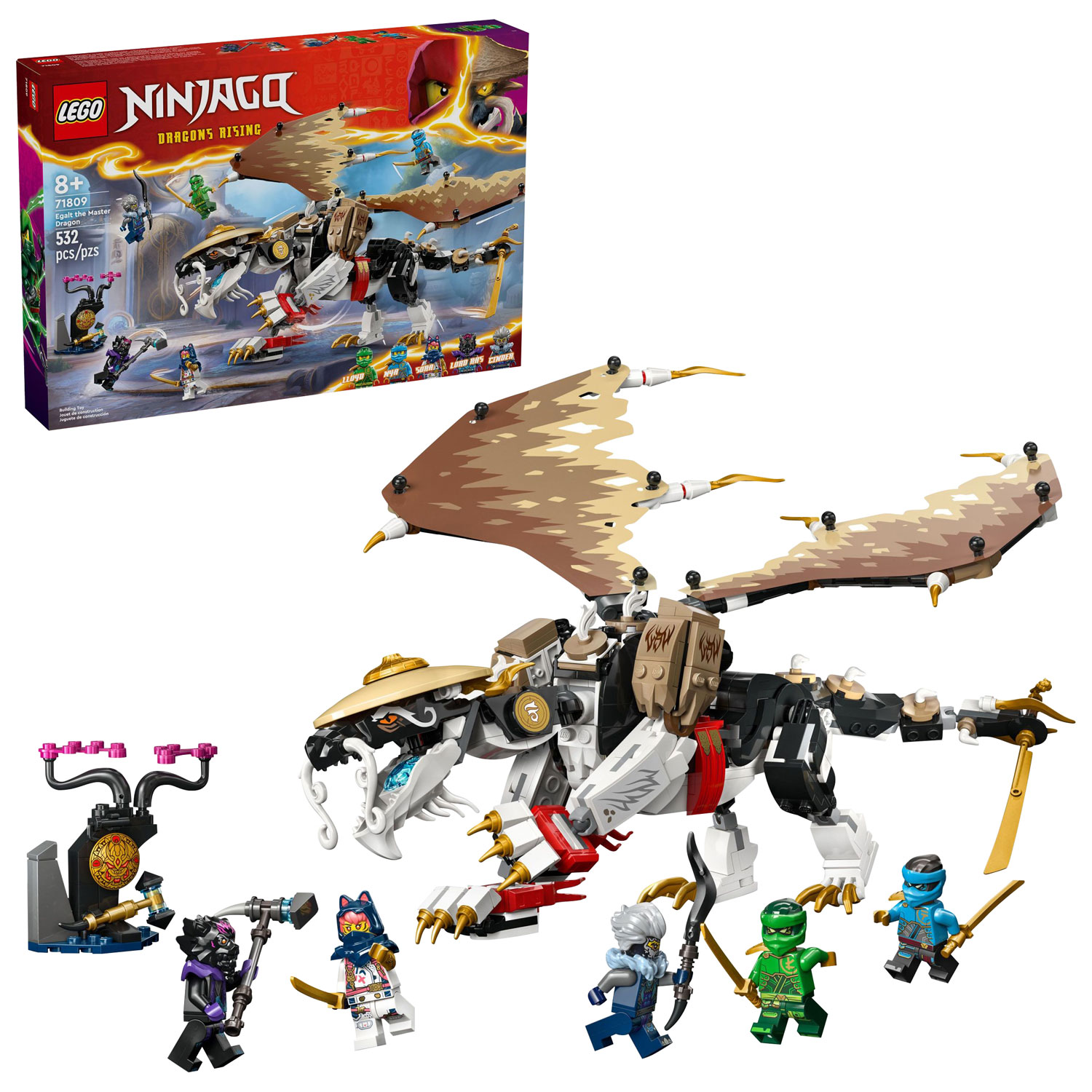 LEGO NINJAGO Dragon's Rising: Egalt the Master Dragon - 532 Pieces (71809)