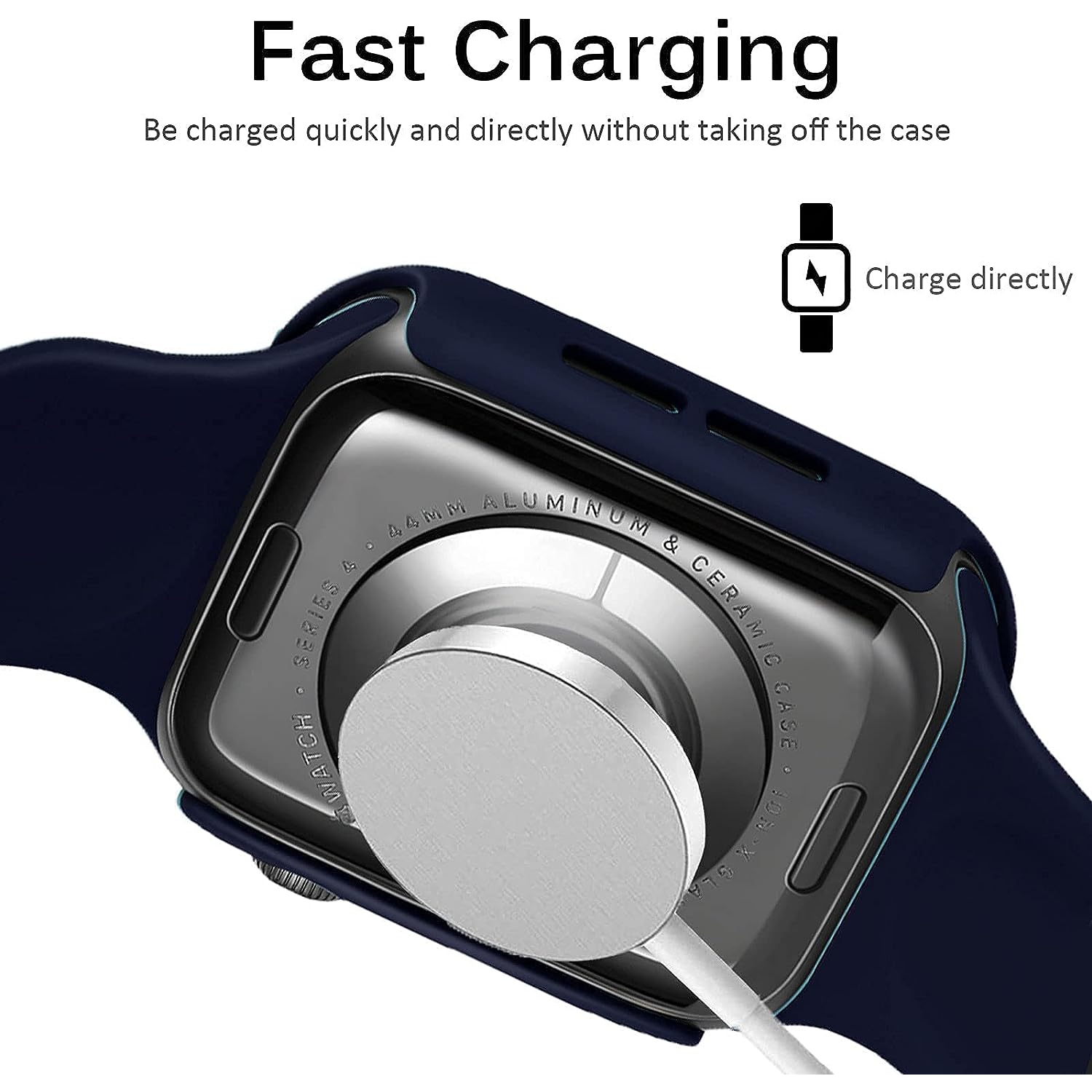 Ensemble de 2 étuis rigides en verre trempé pour Apple Watch Series se/6/5/4 44&nbsp;mm, [Touch Sensitive] [HD Ultra-Thin] Couverture de protection