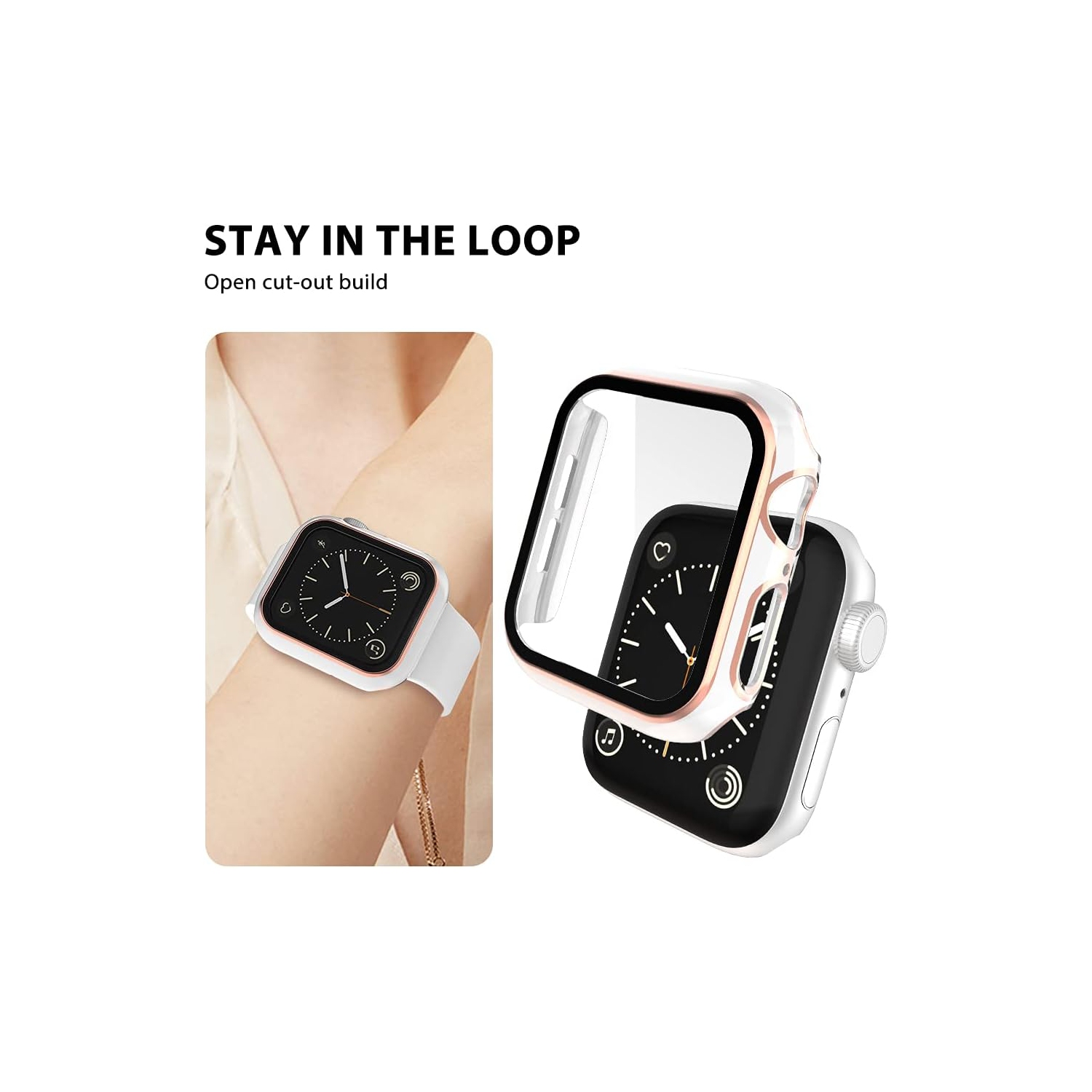 2pack – Étui transparent SuperShield compatible avec la montre Apple Watch Series 3 42&nbsp;mm de 2&nbsp;mm avec protecteur d’écran, protecteur