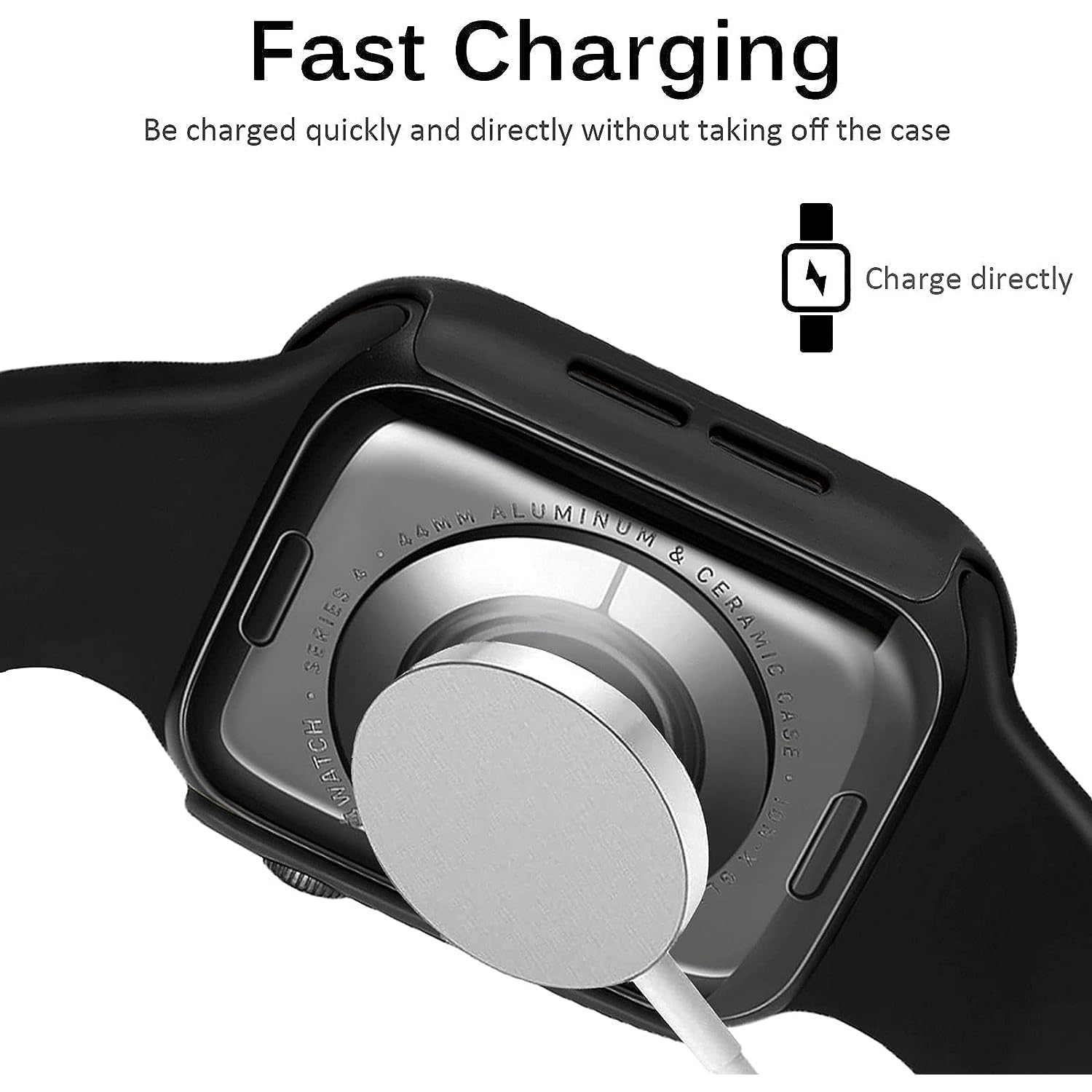 2pack – Étui transparent SuperShield compatible avec la montre Apple Watch Series 3 42&nbsp;mm de 2&nbsp;mm avec protecteur d’écran, protecteur