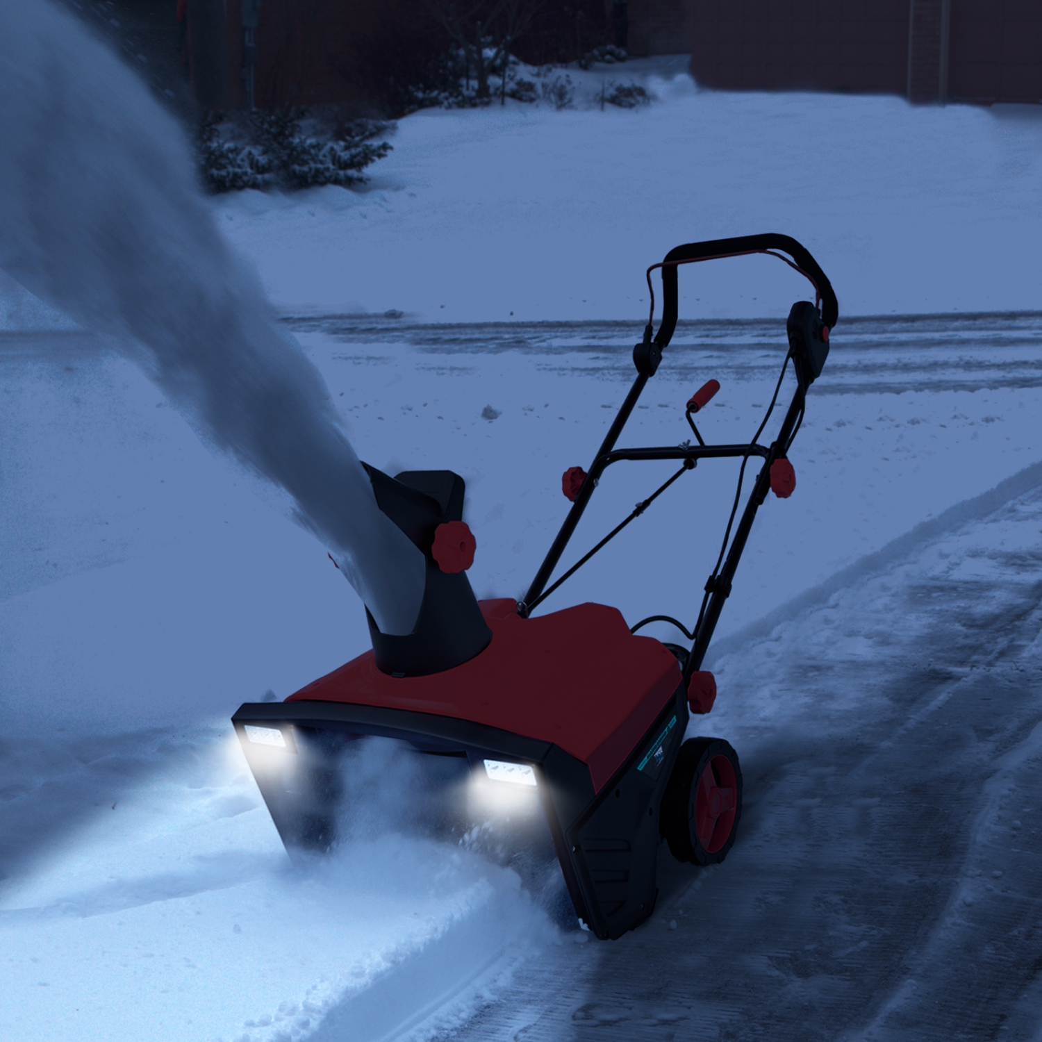 Costway 20" Electric Snow Thrower 120V 15Amp Snow Blower with 180° Rotatable Chute 2 Lights