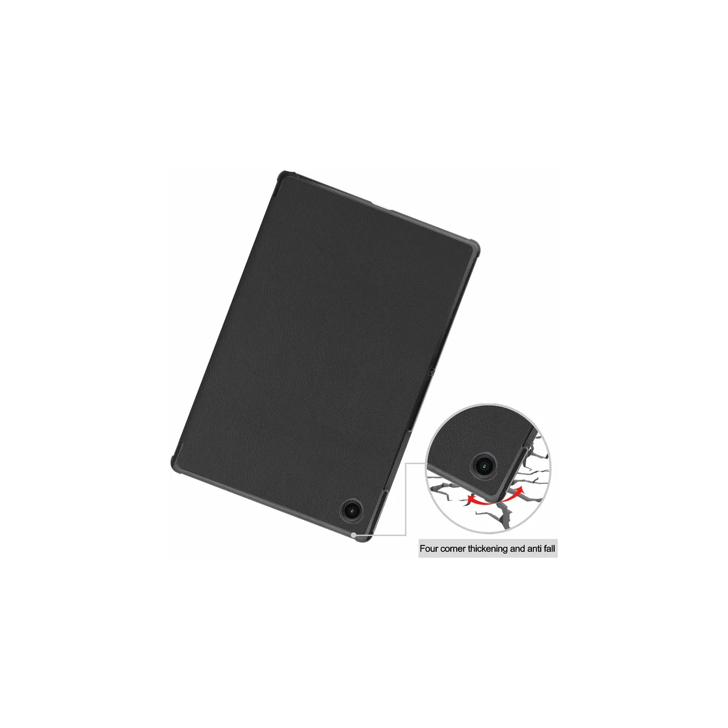 "Samsung Galaxy Tab A8 10.5 Inch Tablet Case - Slim PU Leather Smart Cover with Foldable Stand, Lightweight Tablet Shell, Black