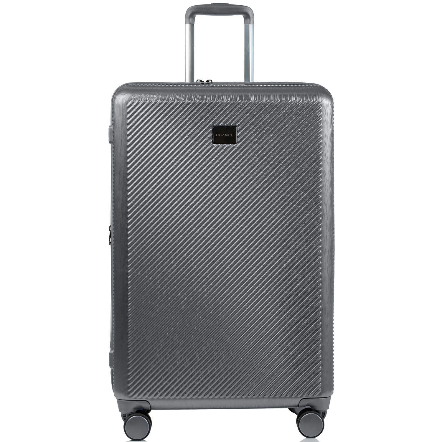 CHAMPS Luggage Iconic II Collection 3-Piece Hard Side 8-Wheeled Expandable Luggage Set - Silver