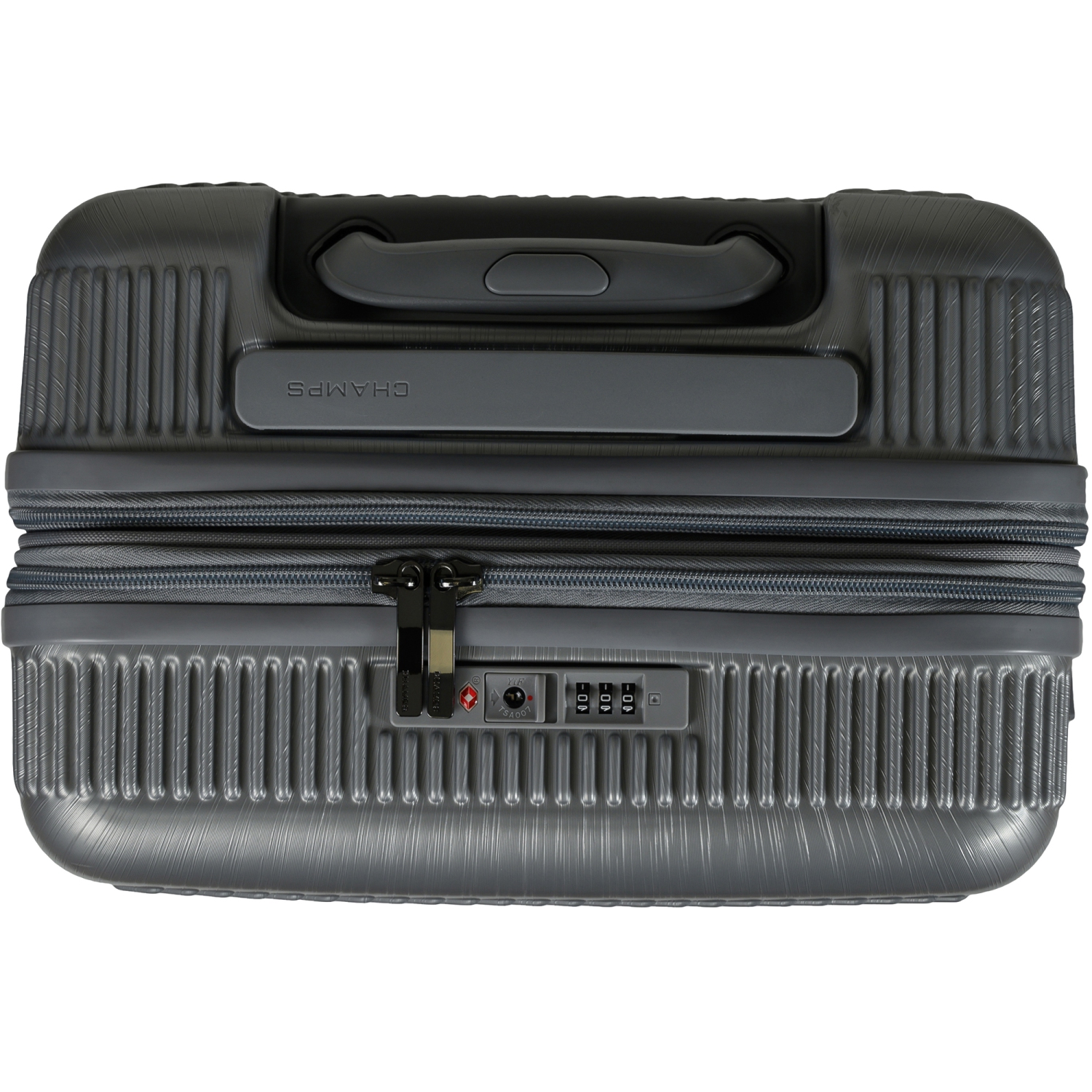 CHAMPS Luggage Iconic II Collection 3-Piece Hard Side 8-Wheeled Expandable Luggage Set - Silver