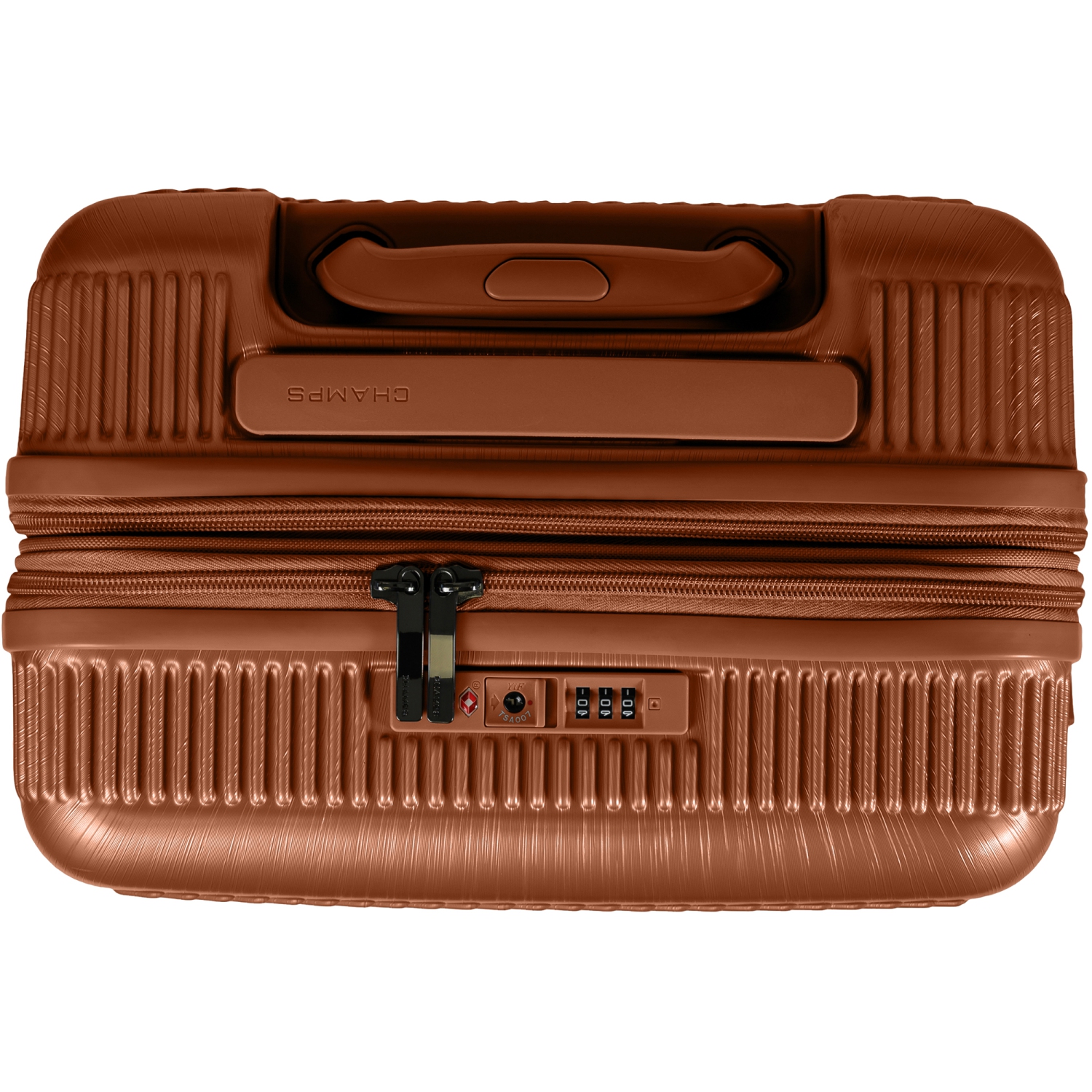 CHAMPS Luggage Iconic II Collection 3-Piece Hard Side 8-Wheeled Expandable Luggage Set - Rose Gold