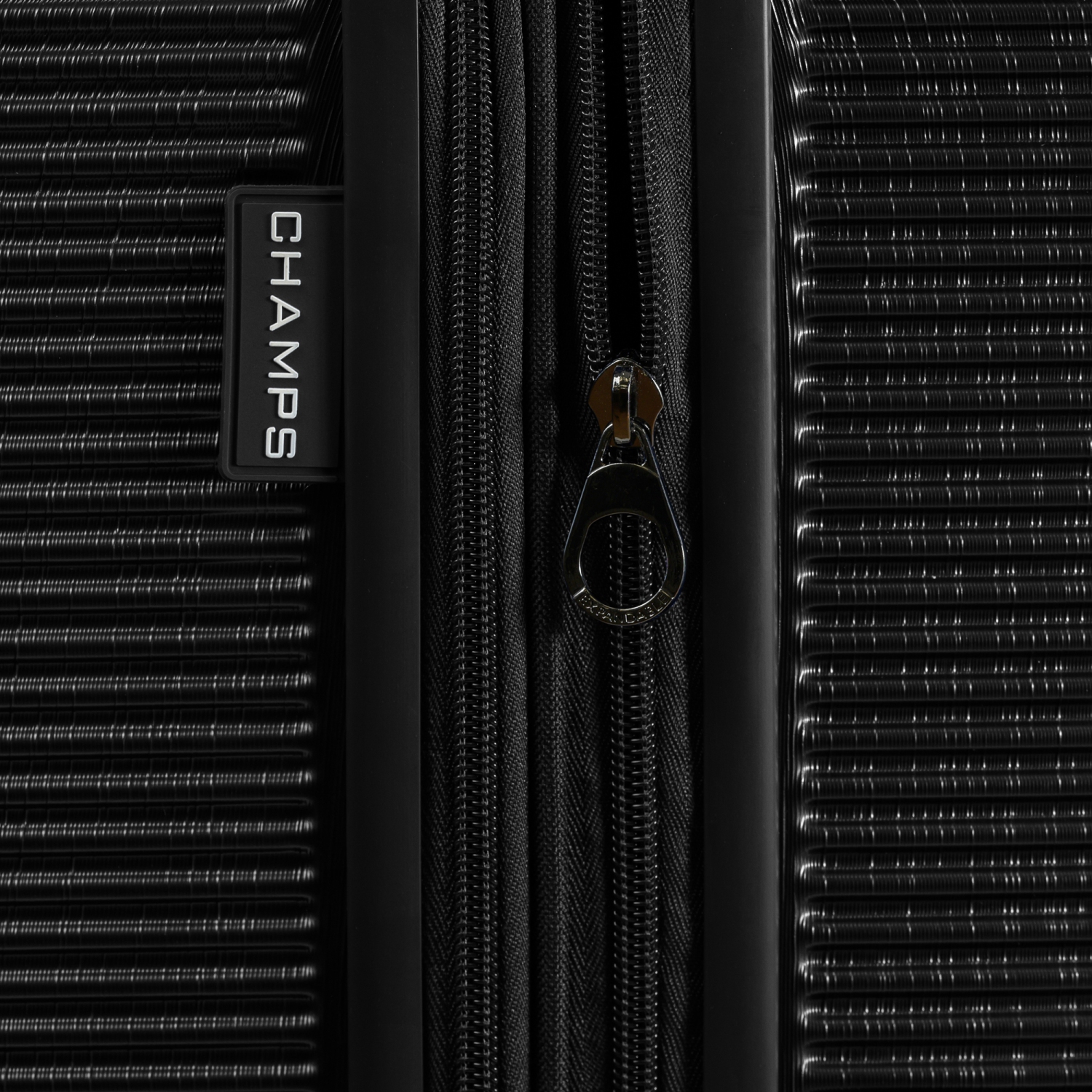 CHAMPS Luggage Iconic II Collection 3-Piece Hard Side 8-Wheeled Expandable Luggage Set - Black