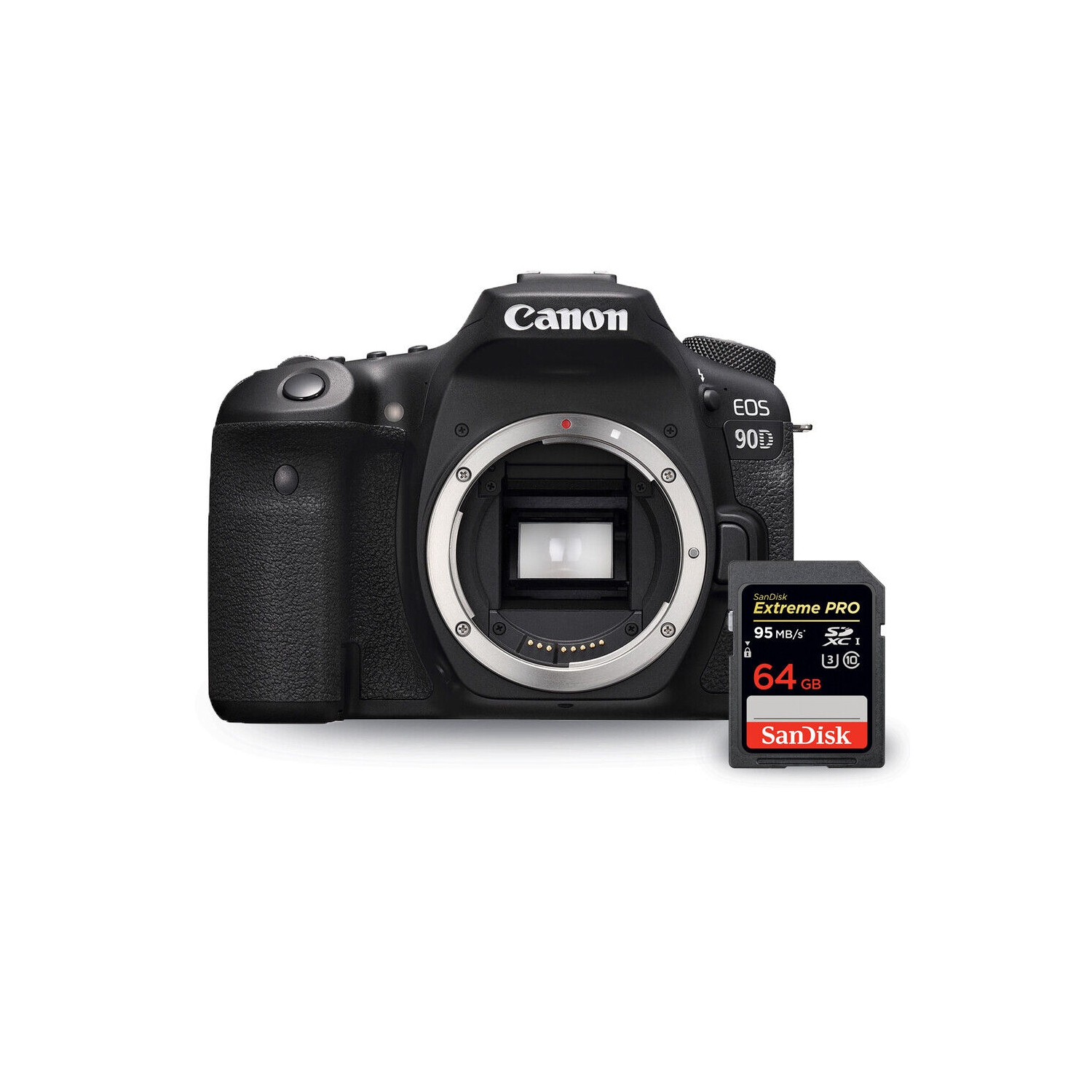 Canon EOS 90D DSLR Camera (Body Only) 3616C002 + Sandisk Extreme Pro 64GB SD