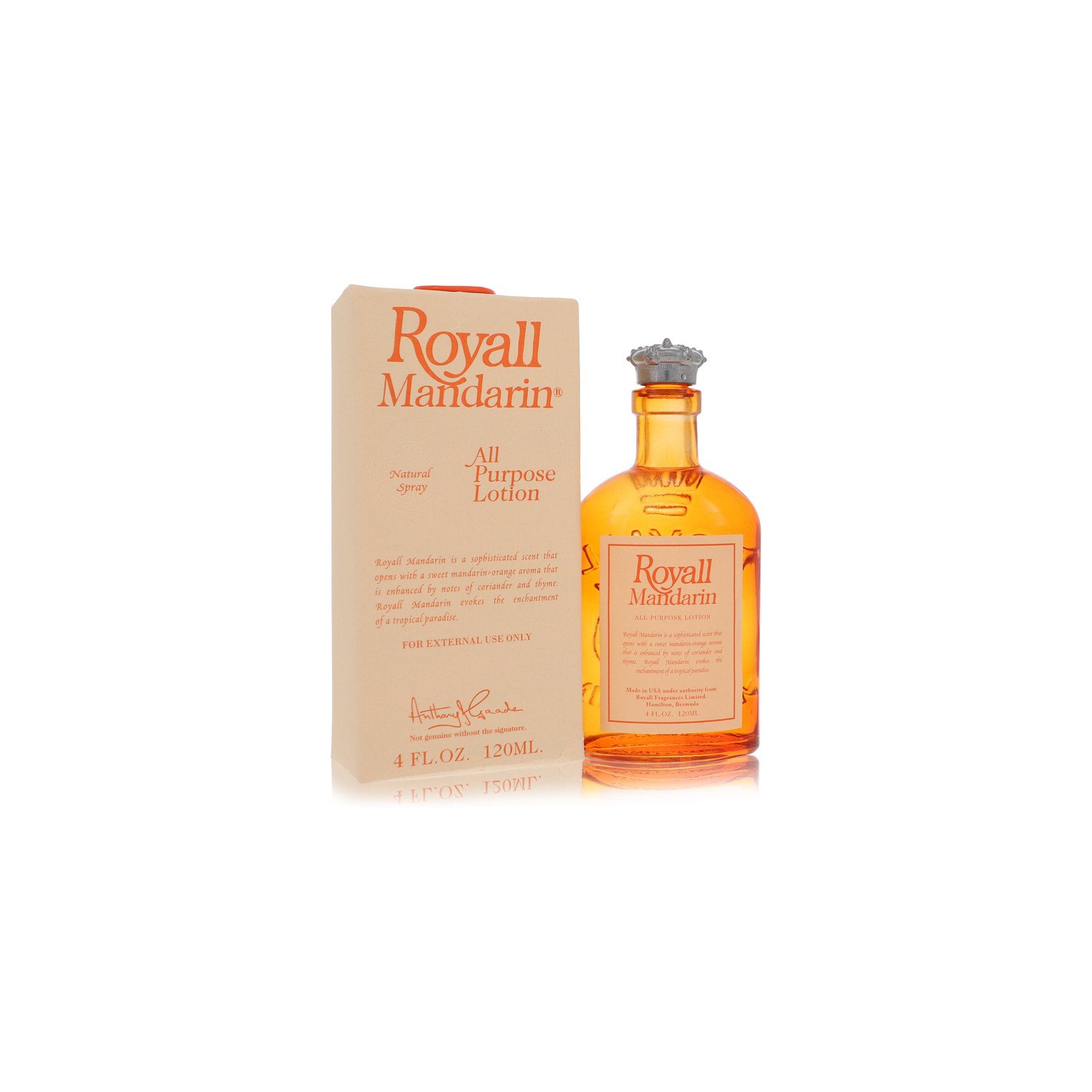 Royall Mandarin by Royall Fragrances All Purpose Lotion / Cologne 4 oz for Men
