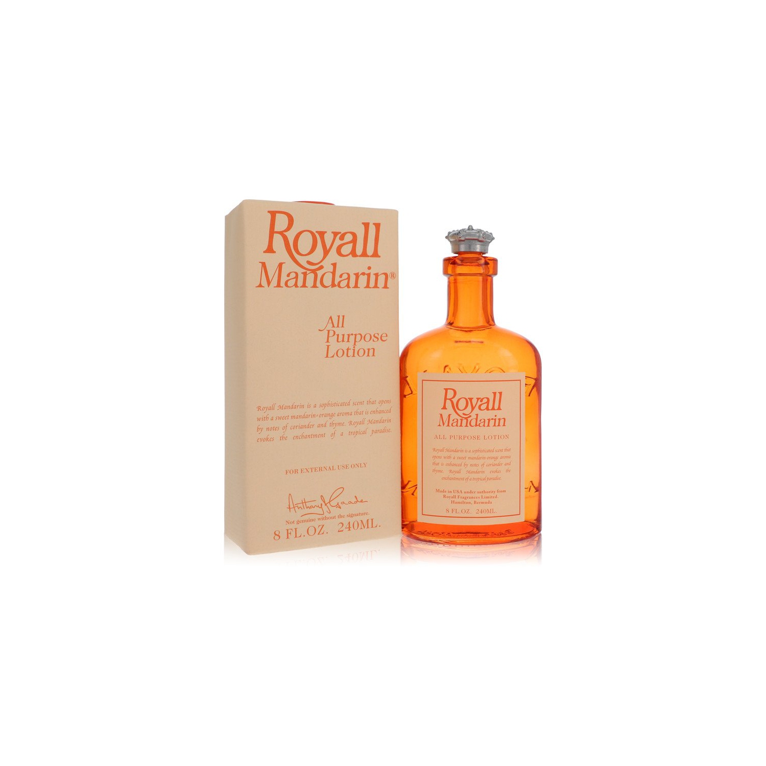 Lotion tout usage Royall Mandarin de Royall fragrance / Cologne 8&nbsp;oz pour hommes