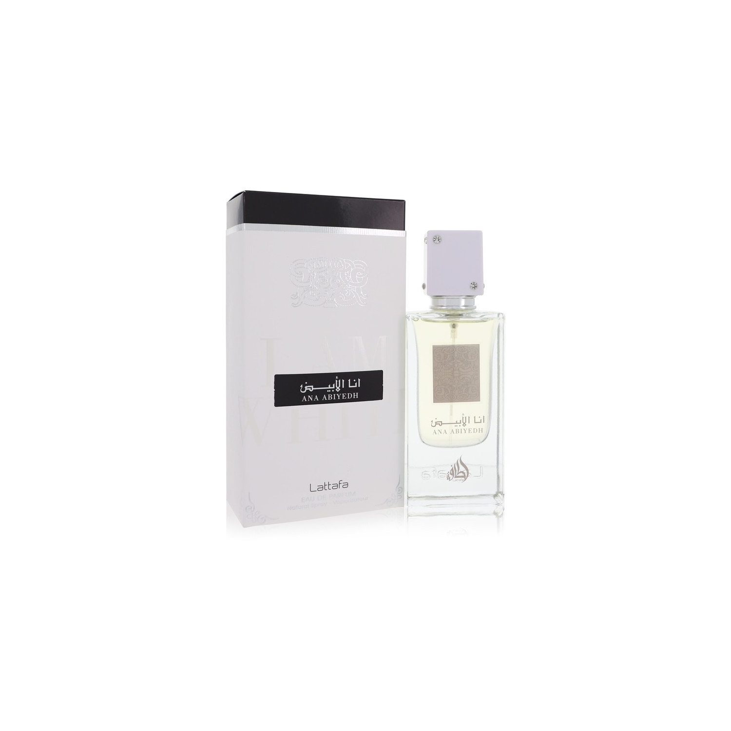 ANA Abiyedh Je suis blanche par Lattafa eau de parfum en vaporisateur 2&nbsp;oz pour femmes
