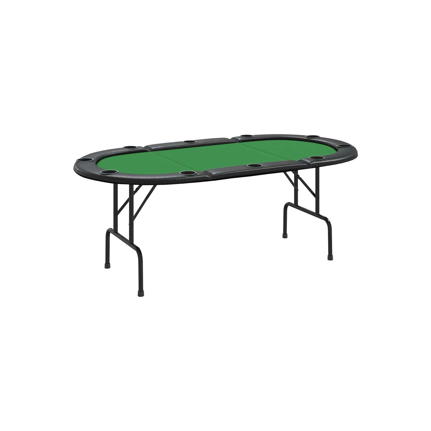 vidaXL 10-Player Folding Poker Table Green 207x106x76 cm