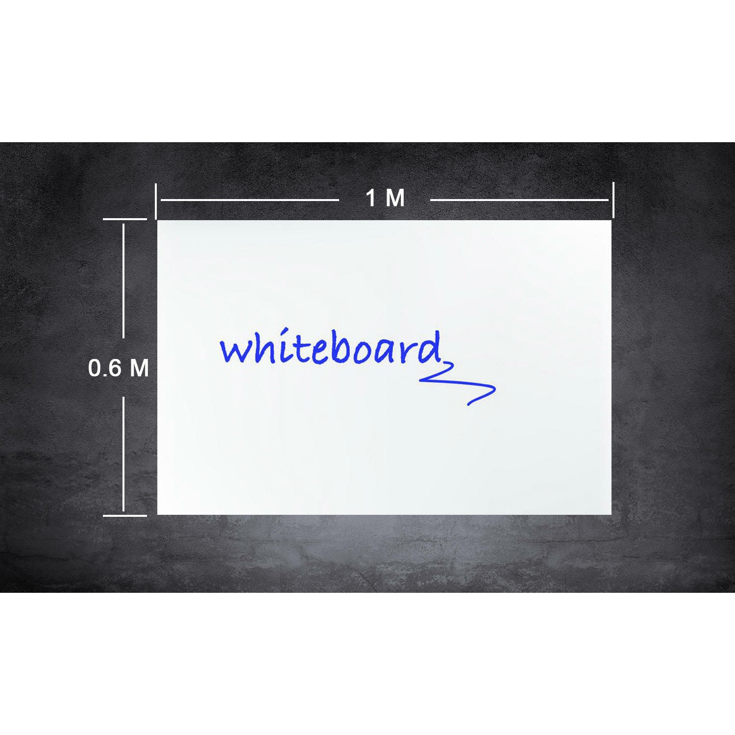 23.6"x 39.4" Magnetic White Board Wall Self-Adhesive Sticker - Whiteboard Only