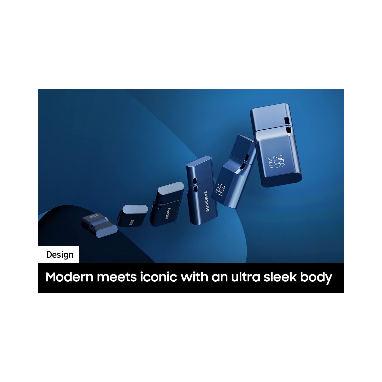 SAMSUNG Type-C™ USB Flash Drive, 256GB, Transfers 4GB Files in 11 Secs w/Up to 400MB/s 3.13 Read Speeds, Compatible w/USB 3.0/2.0, Waterproof,