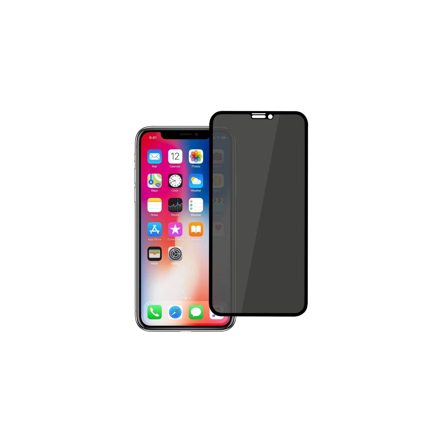 Privacy Screen Protector for iPhone 15 Pro Max with Tempered Glass Camera Lens Protector, 9H Accessories, Case Friendly, , 2.5D Curved, Black