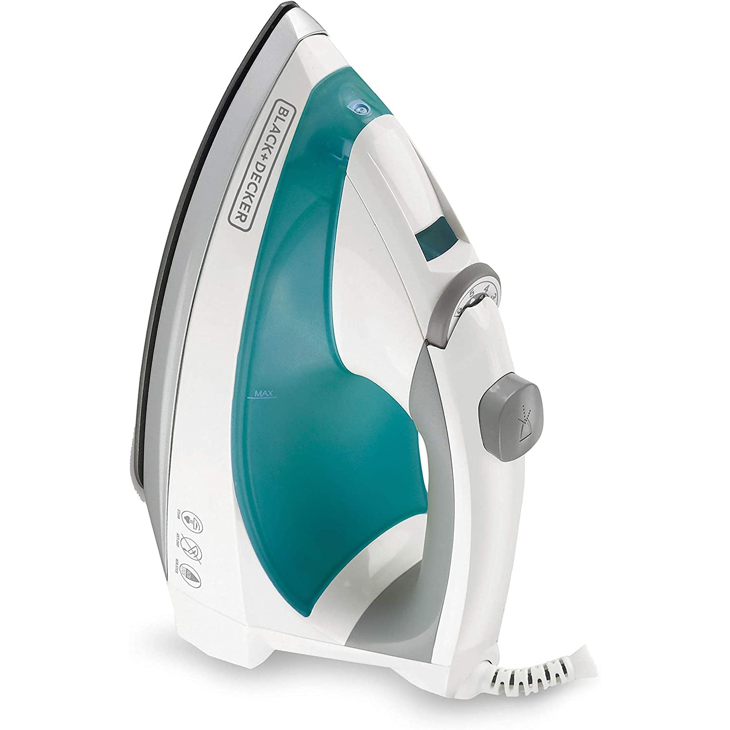Lightweight Steam Iron, Teal1200 Watt Clothing Iron