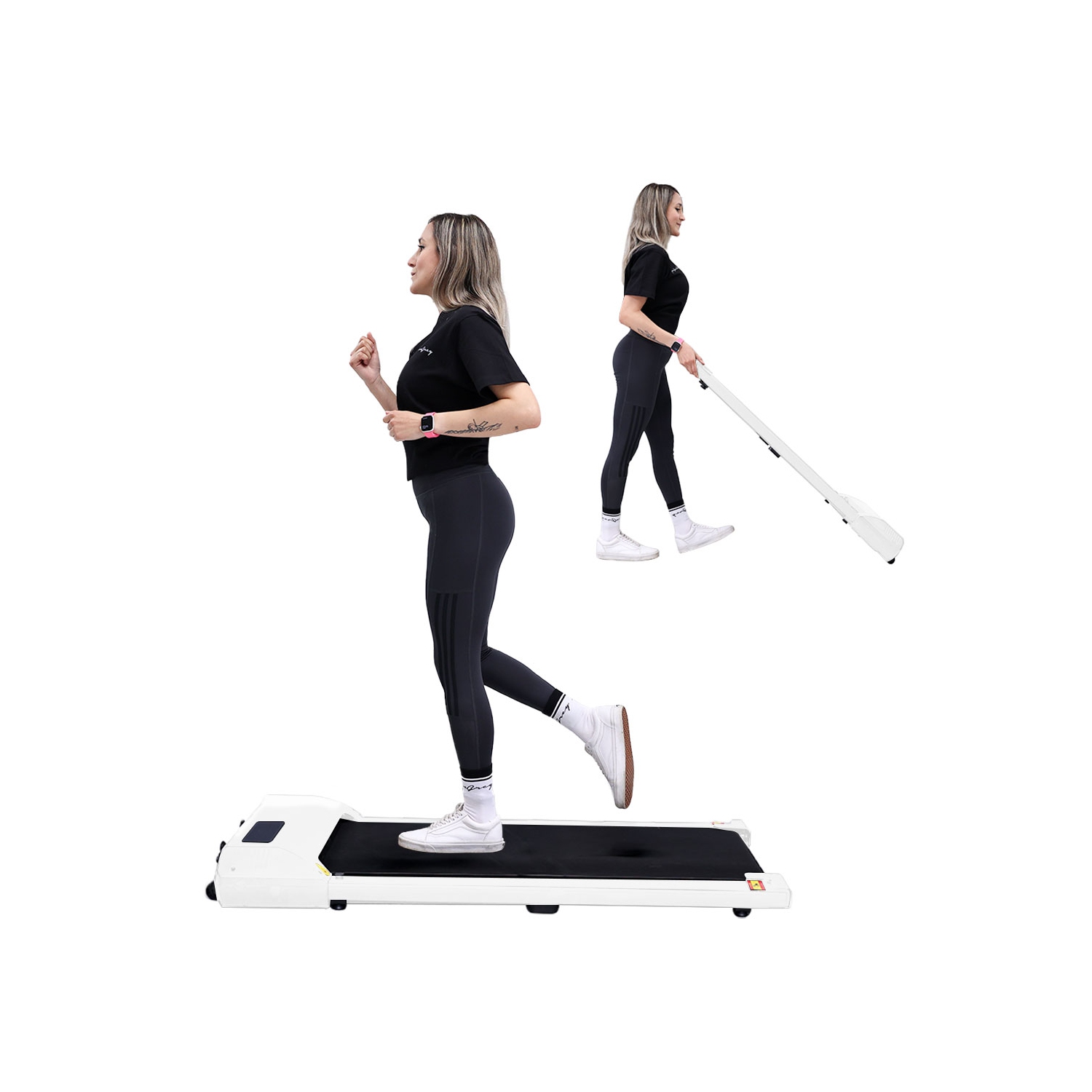 MotionGrey Walking Pad Treadmill for home - Slim Portable Under Desk Training Electric Fitness Pad for Cardio Workout in Home and Office - White