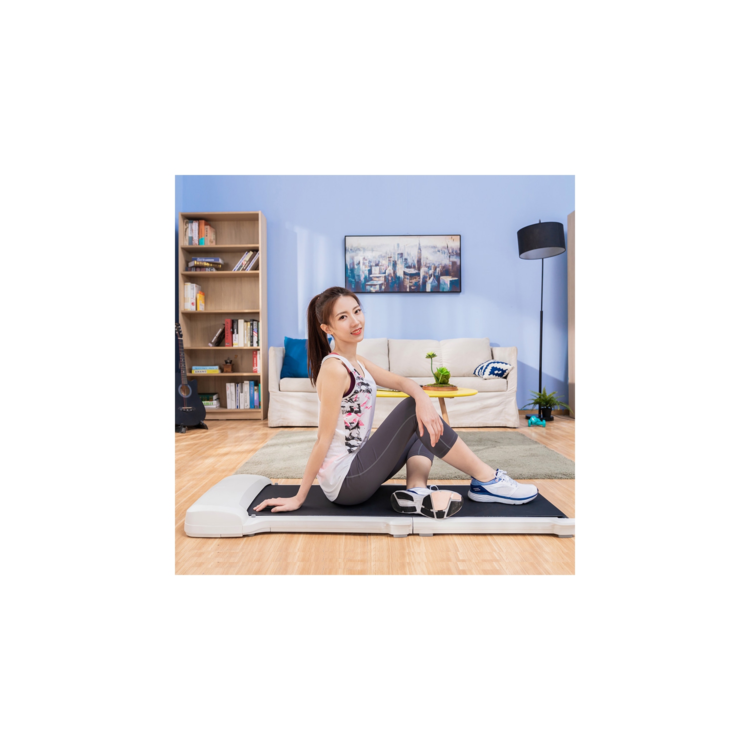 MotionGrey Walking Pad Treadmill for home - Slim Portable Under Desk Training Electric Fitness Pad for Cardio Workout in Home and Office - White