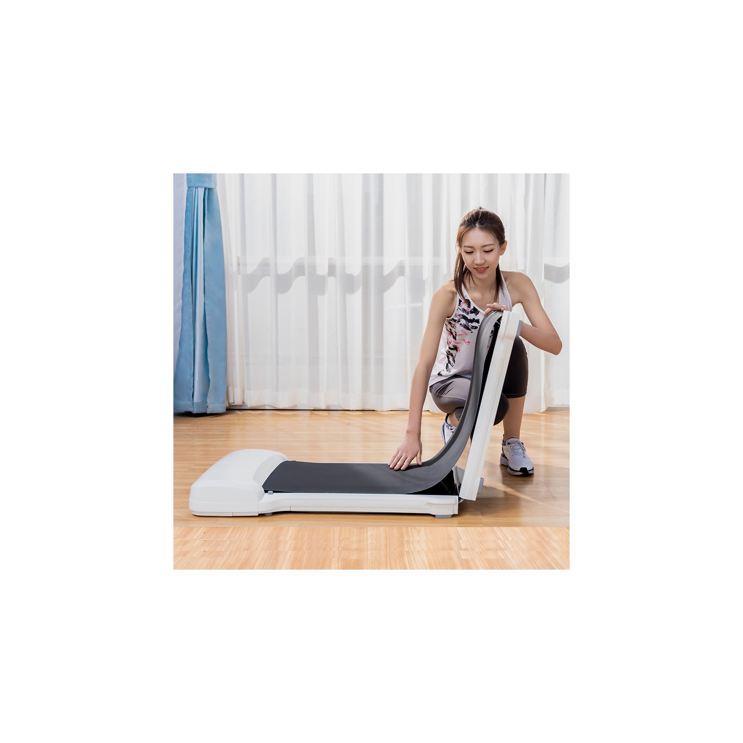 MotionGrey Walking Pad Treadmill for home - Slim Portable Under Desk Training Electric Fitness Pad for Cardio Workout in Home and Office - White