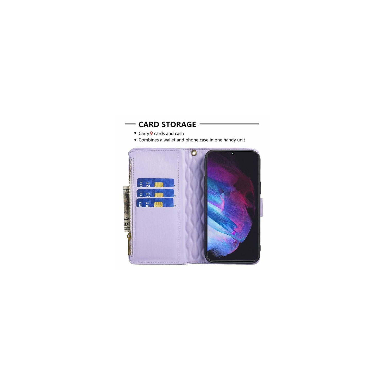 Samsung Smart View Wallet Case for Galaxy S23 - Purple