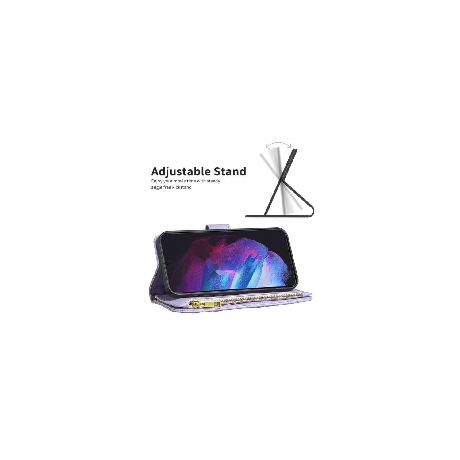 Samsung Smart View Wallet Case for Galaxy S23 - Purple
