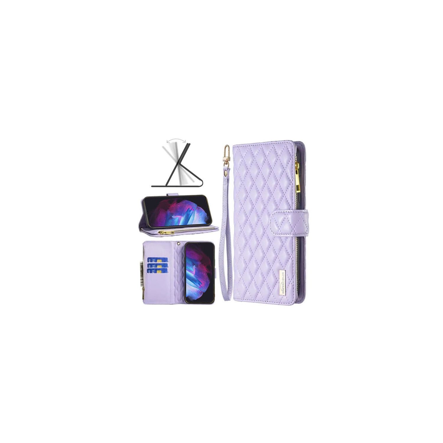 Samsung Smart View Wallet Case for Galaxy S23 Ultra - Purple