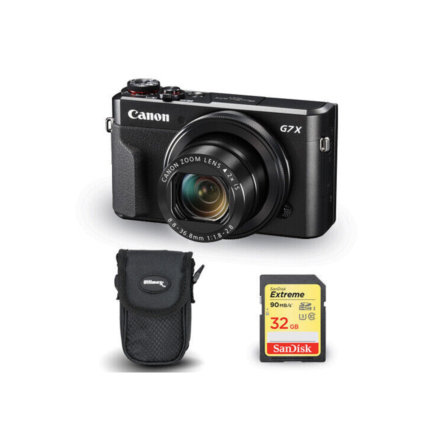 Canon PowerShot G7 X Mark II Digital Camera 1066C001 + 32GB SD + Camera Case