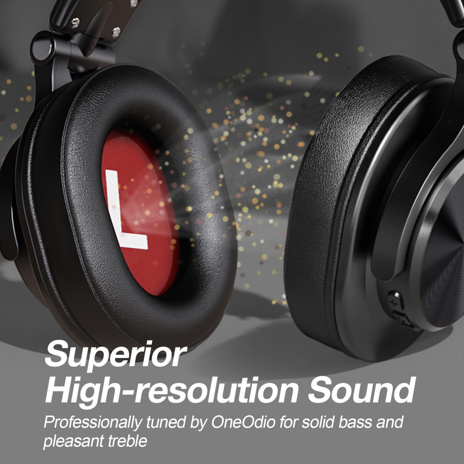 OneOdio Bluetooth Over-Ear Headphones with Mic | Wireless & Corded Dual-Mode Headphones -A70 Red