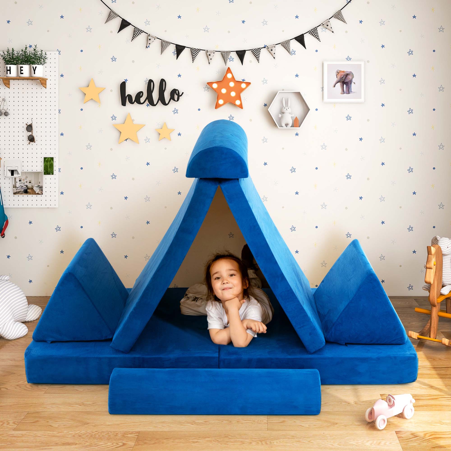 Ensemble de sofa de jeu modulaire convertible en mousse pour enfant 8 pièces de Costway