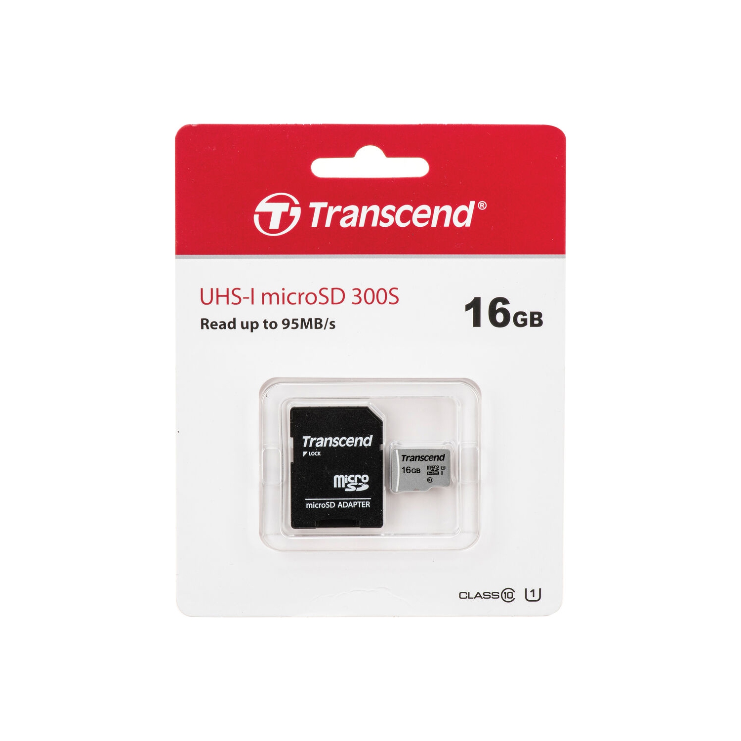 20x Transcend 16GB 300s 95MB/s Class 10 Micro SDHC Memory Card with SD Adapter